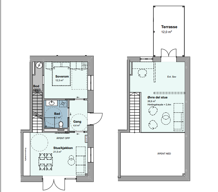 Plantegning - Leilighet 1-101 Galleribilde