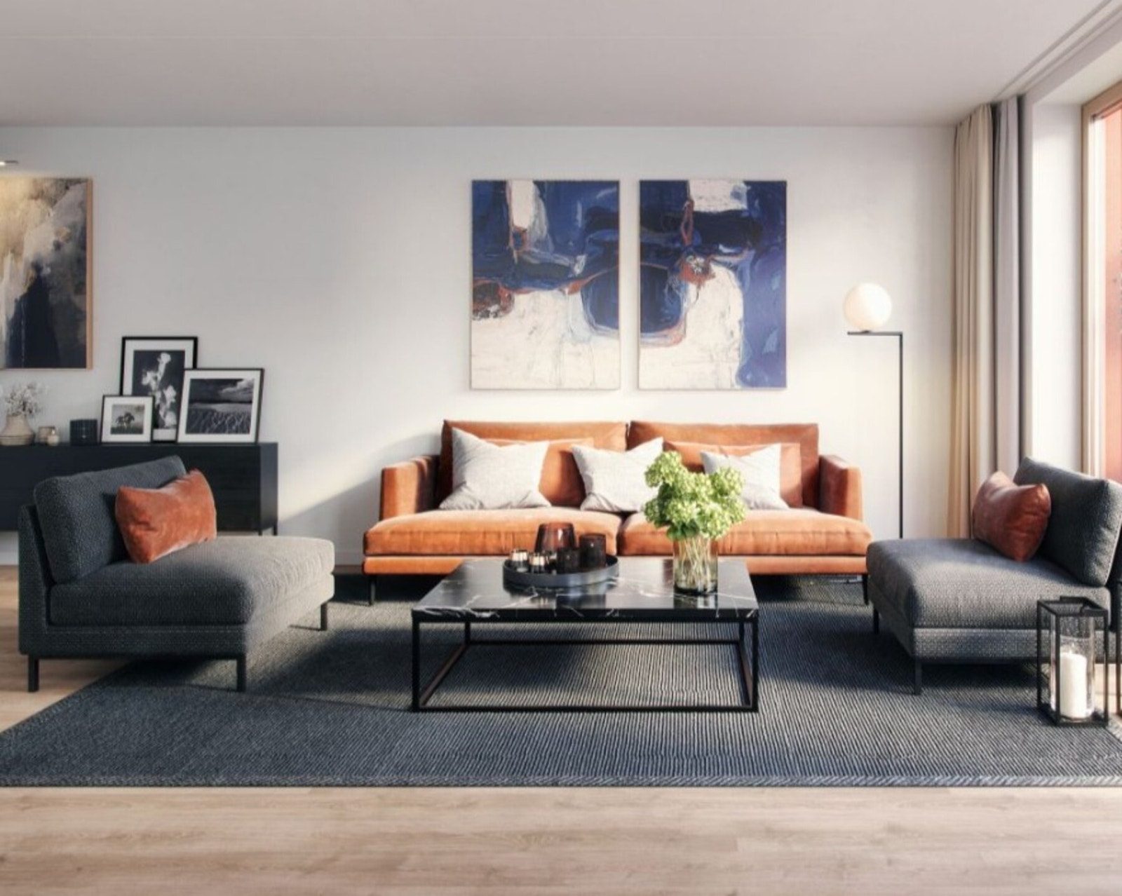 Leiligheten byr på en praktisk planløsning hvor alle kvadratmeter er utnyttet til fulle. Bilde er ikke av aktuell leilighet. Galleribilde