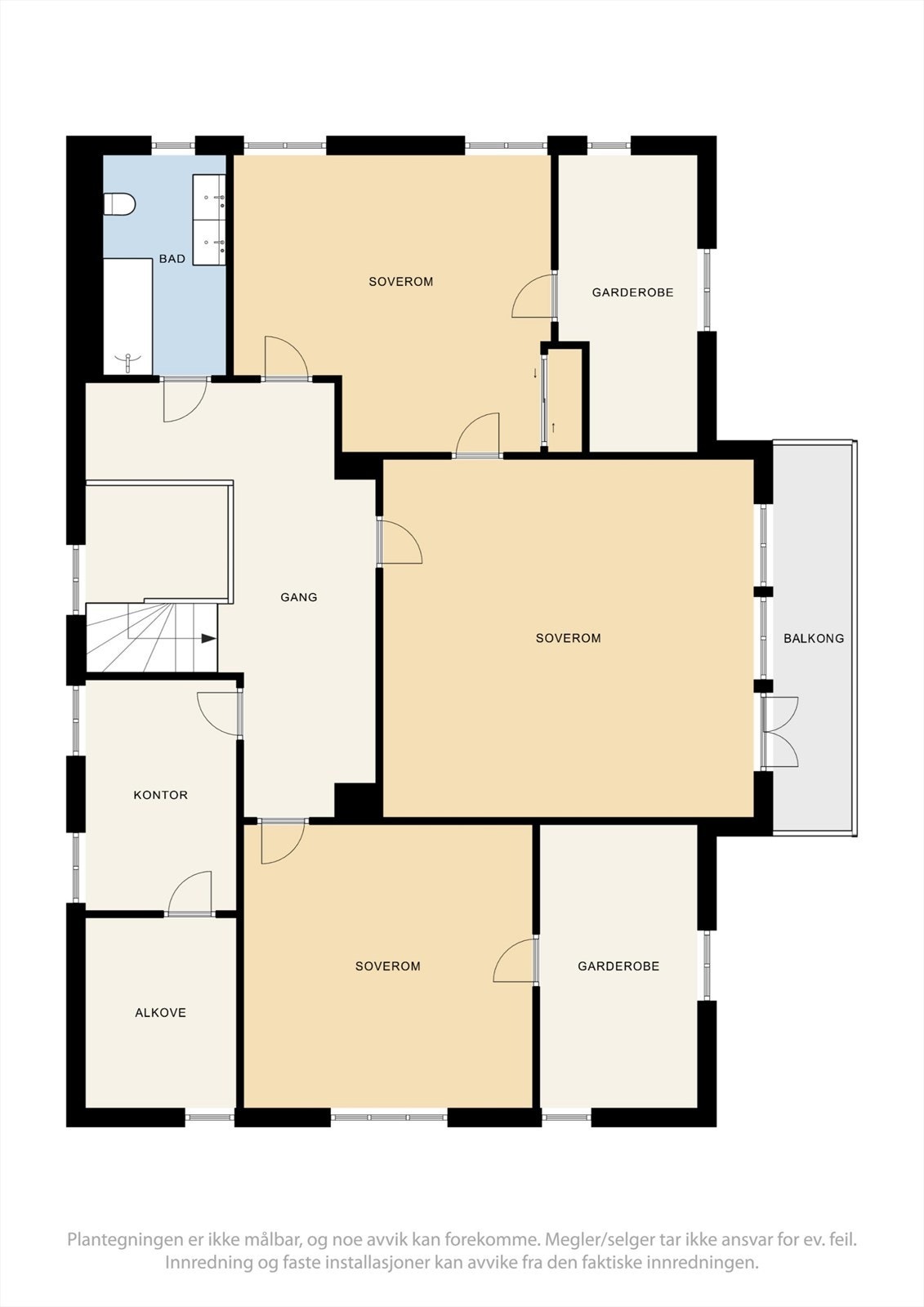 Plantegning 2. etasje hovedhus. Galleribilde