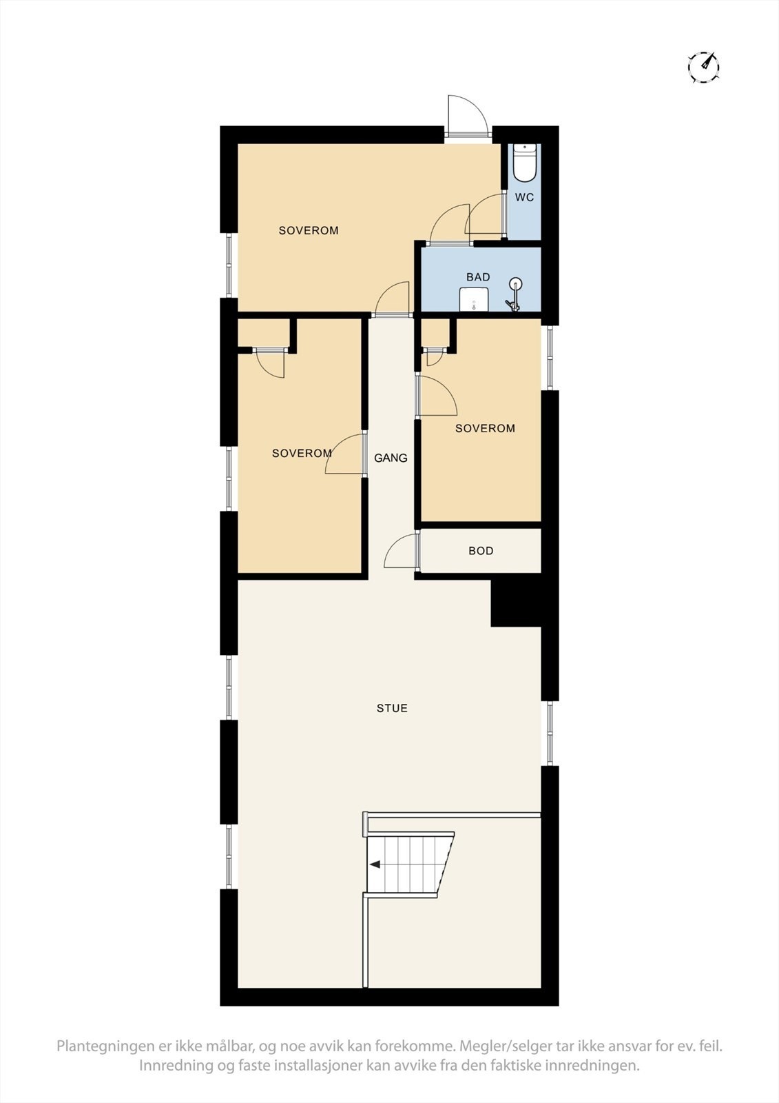 Plantegning 2. etasje utleiedel / bryggerhus. Galleribilde