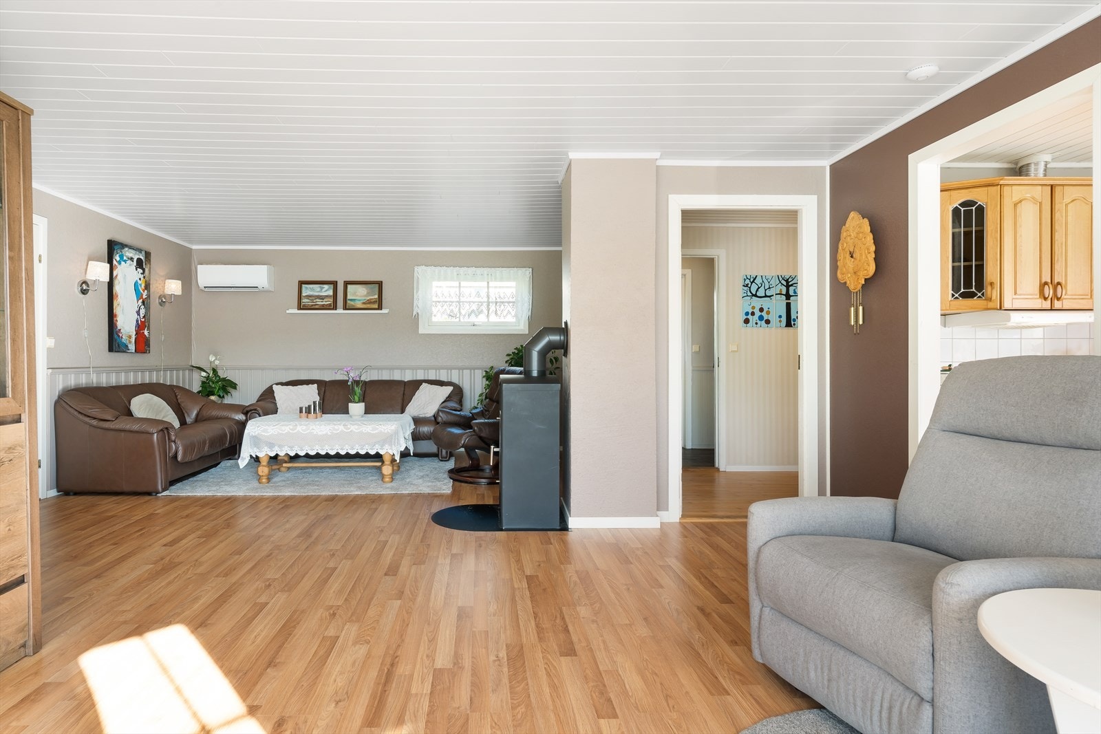 Under varmepumpe var det tidligere trapp ned til sokkeletasjen. Galleribilde