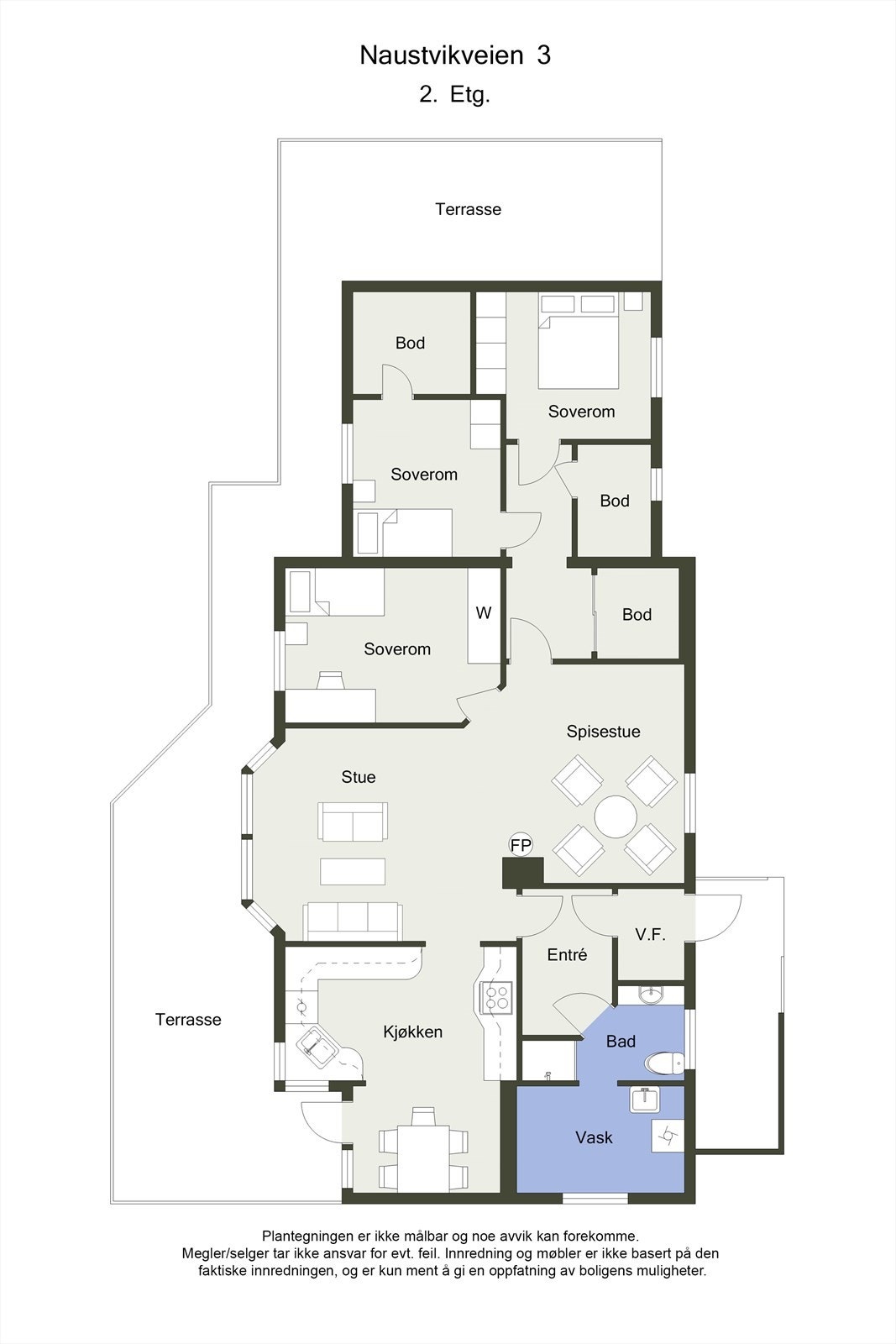 Planskisse 2D - Hovedetasjen Galleribilde