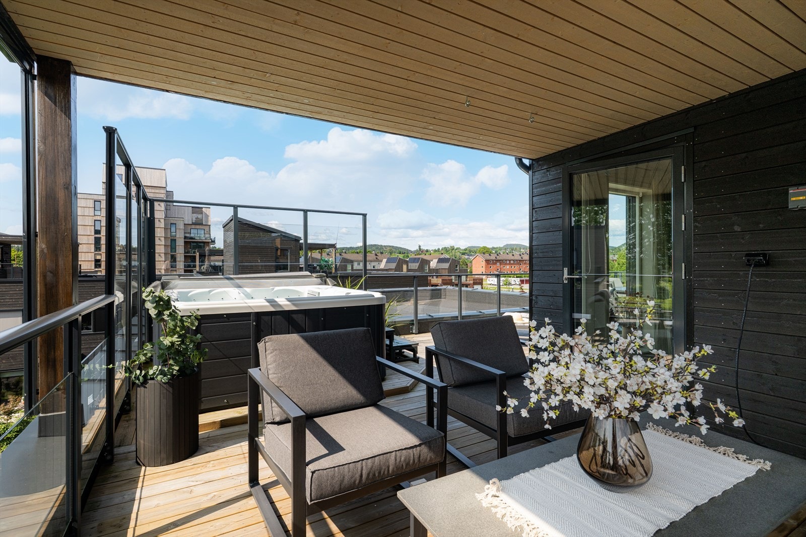 Takterrasse med overbygg Galleribilde