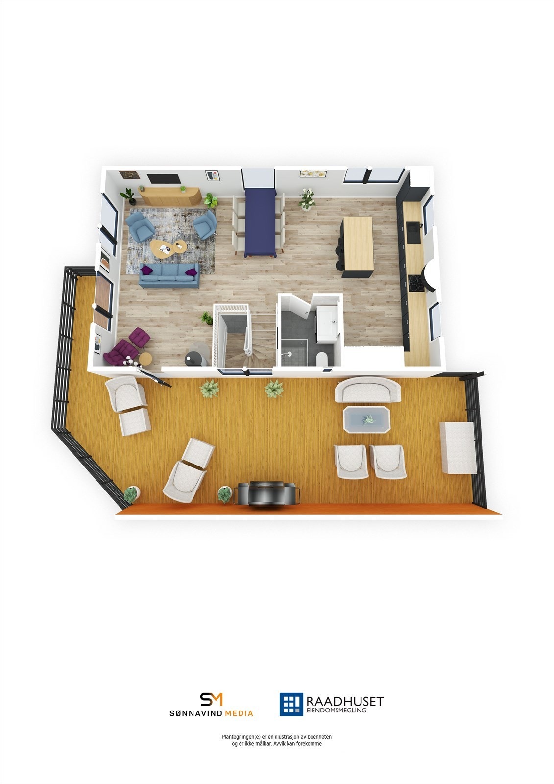 3D Plantegning | 2. Etasje Galleribilde