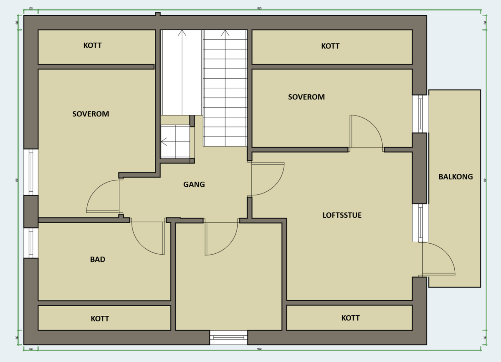 Planskisse loft Galleribilde