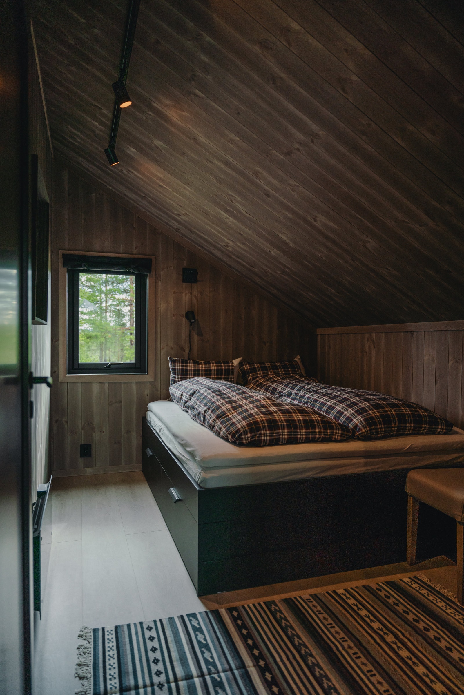 Interiørbilde av prosjektert hyttemodell Galleribilde