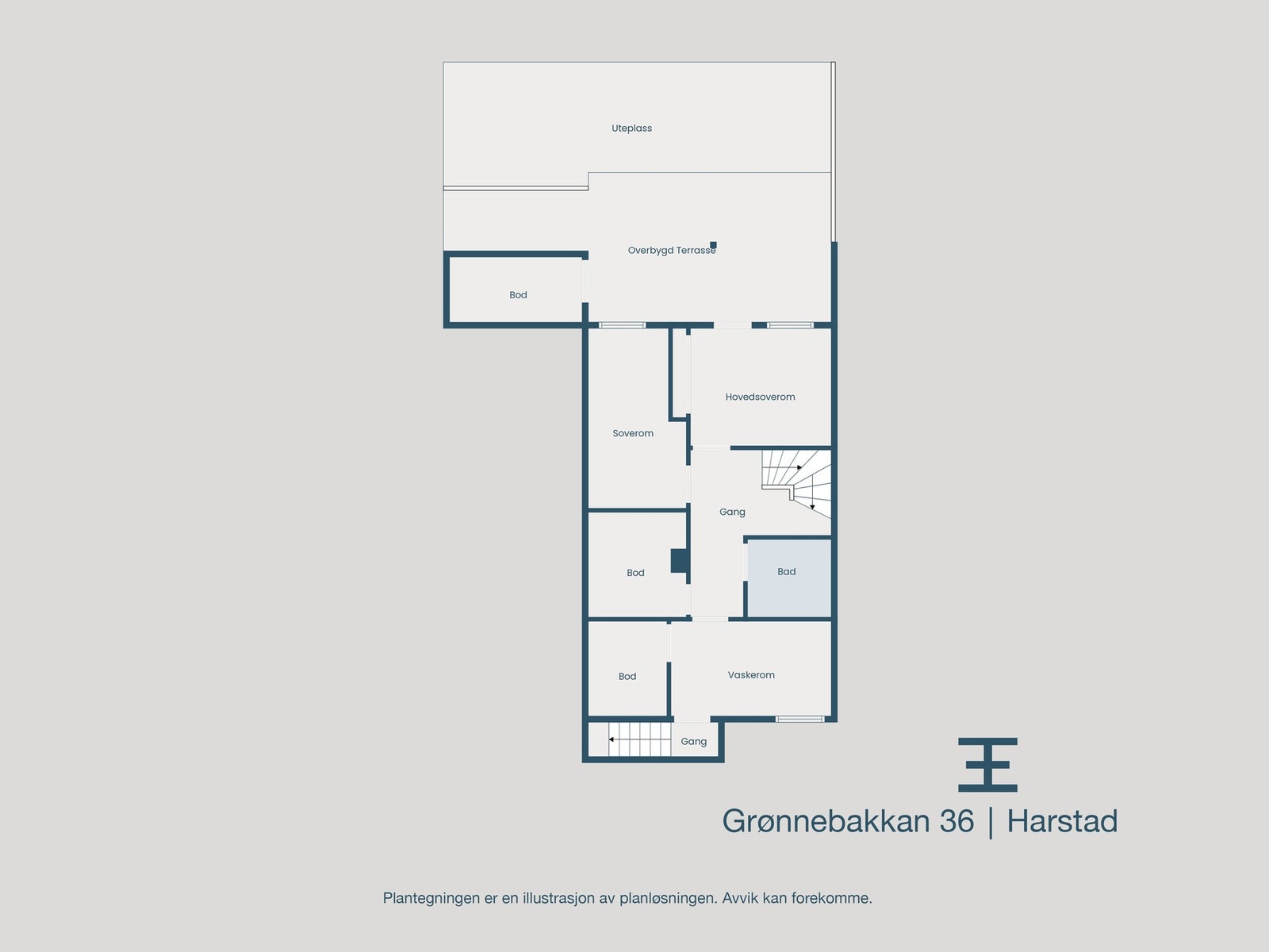 Plantegning underetasje Galleribilde