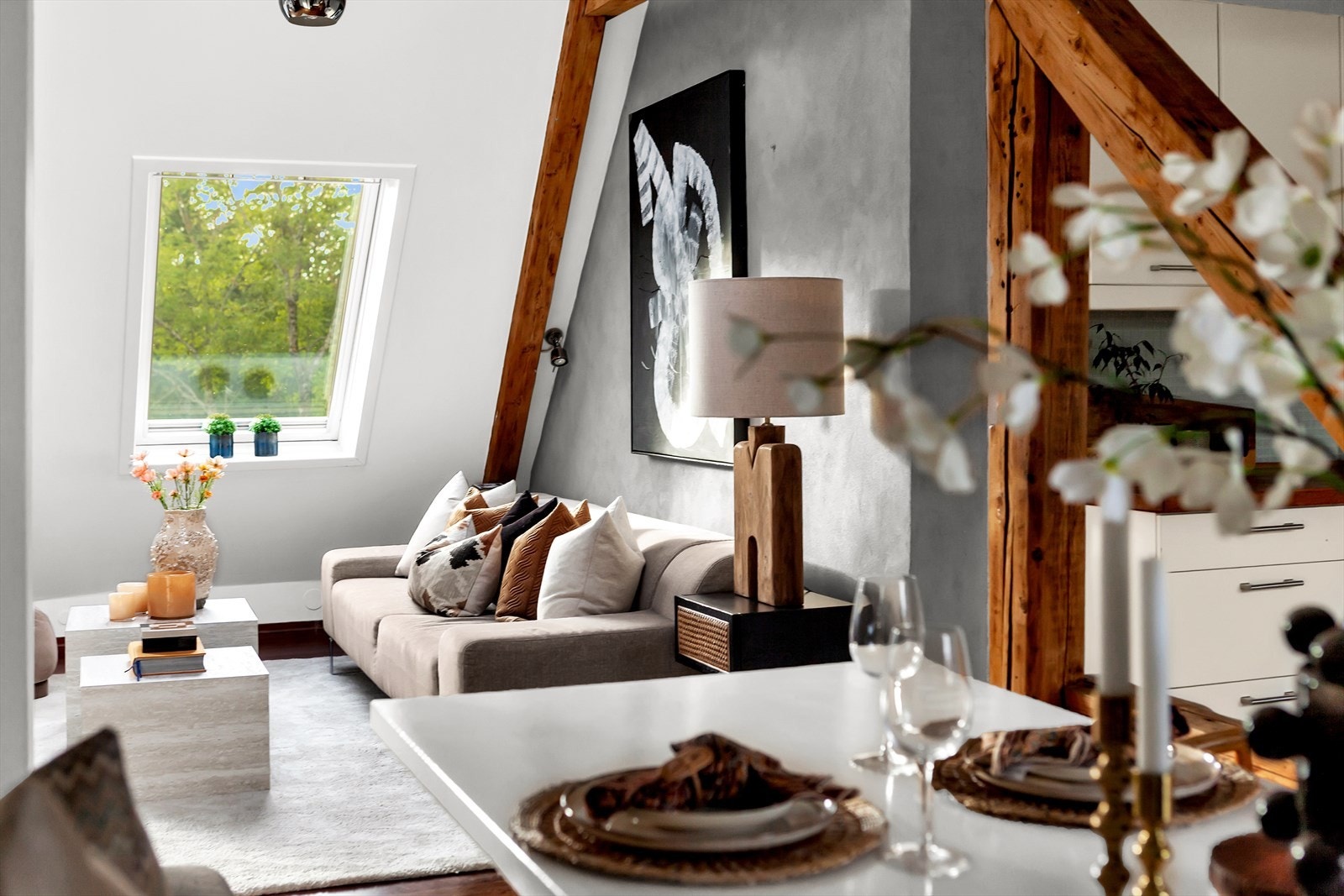 Boligen disponerer en bod på 3 kvm i kjeller for ekstra oppbevaringsplass. Galleribilde