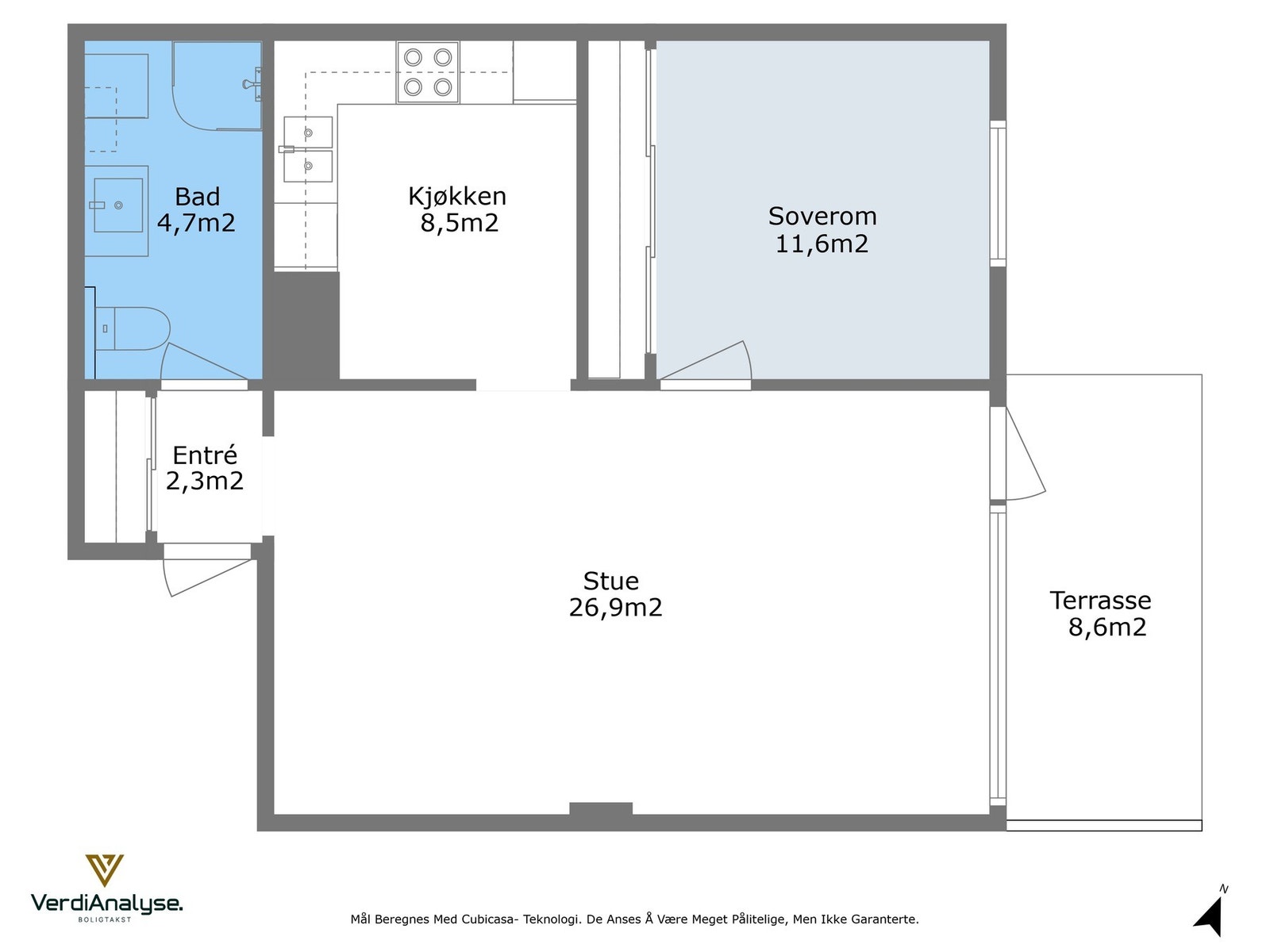 Planskisse Nardovegen 5 B Galleribilde
