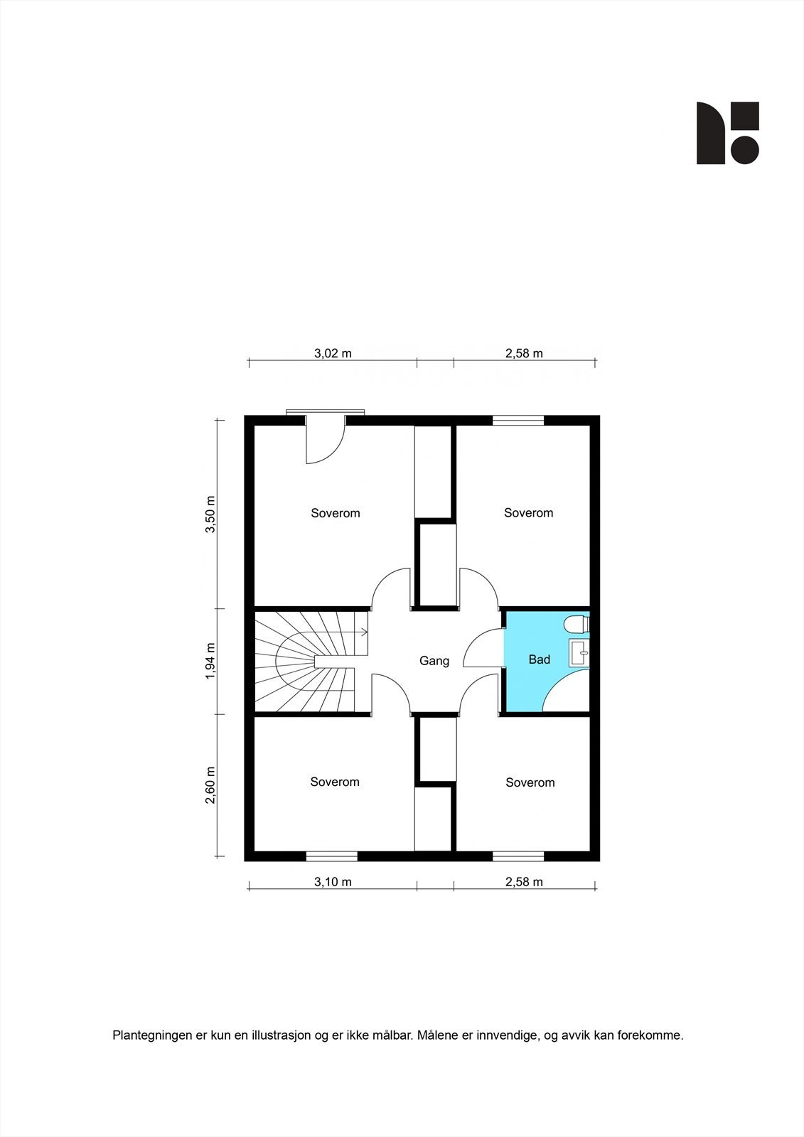 Plantegning 2. etasje Galleribilde