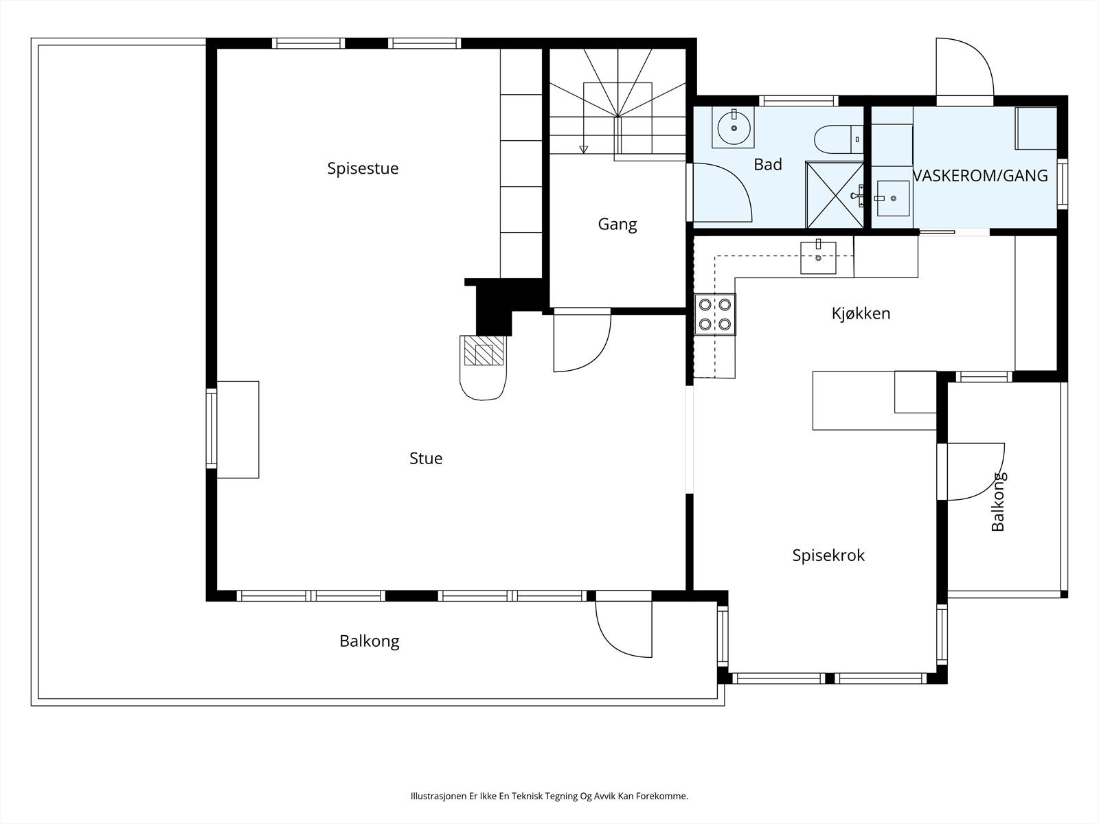 Plantegning 1. etg. Galleribilde