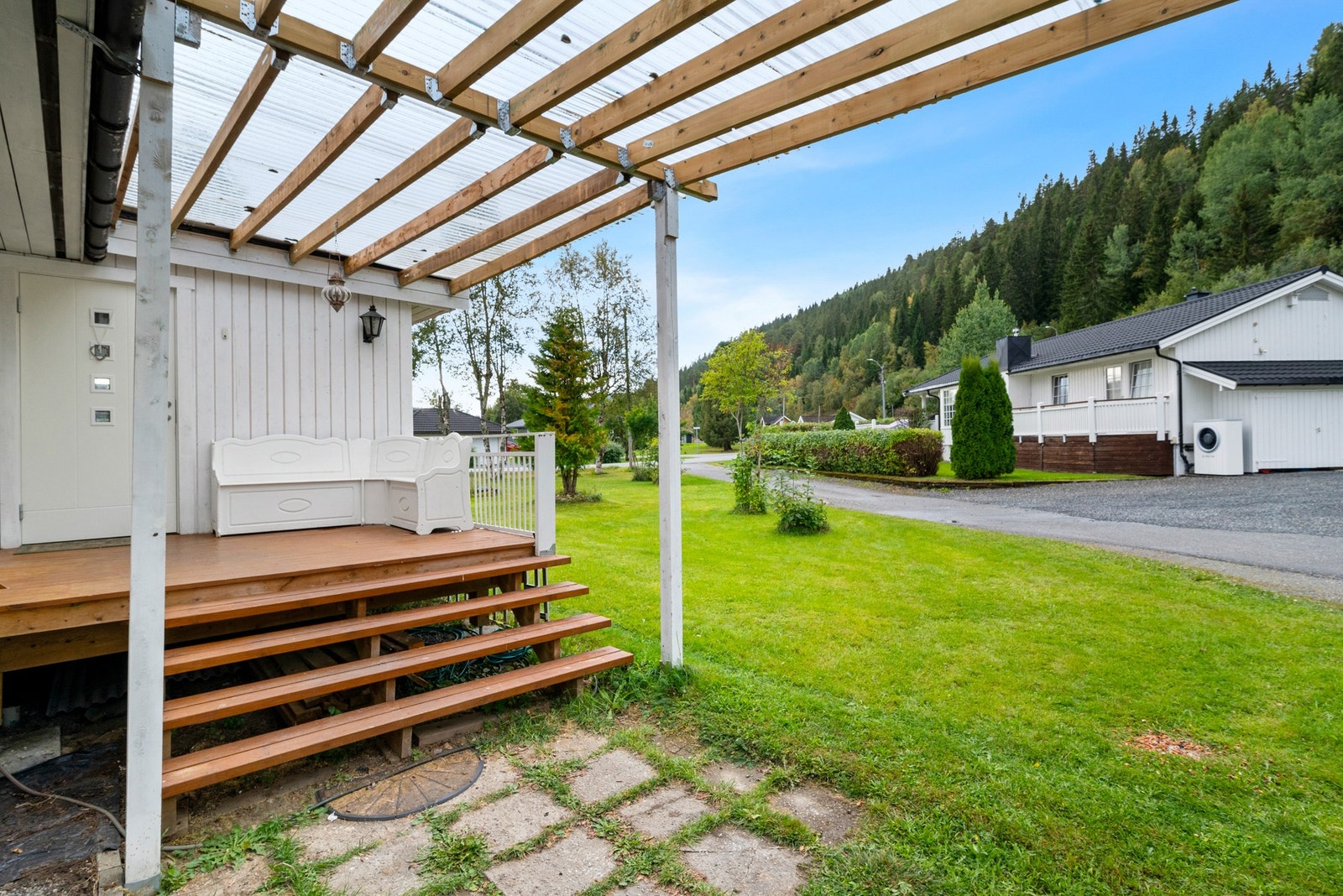 Inngangspartiet er overbygd. Galleribilde