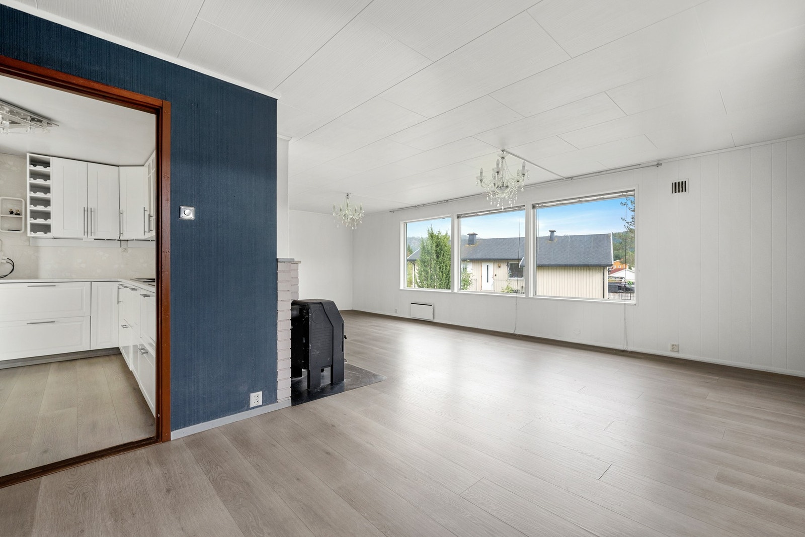 Stuen er på 35,5kvm. Galleribilde