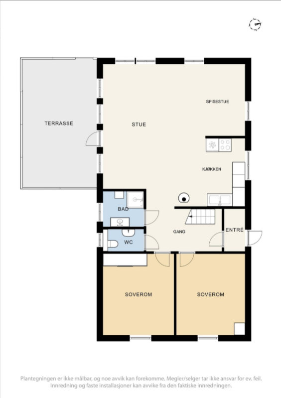 Plantegning hovedetasje. Galleribilde