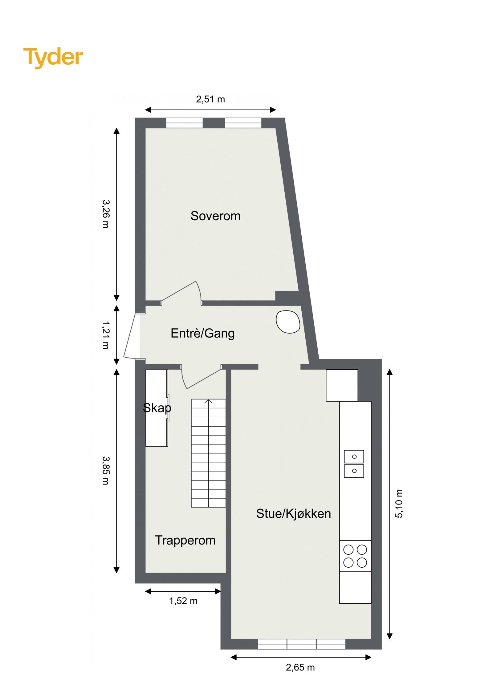 Plantegning 1. etasje. Galleribilde
