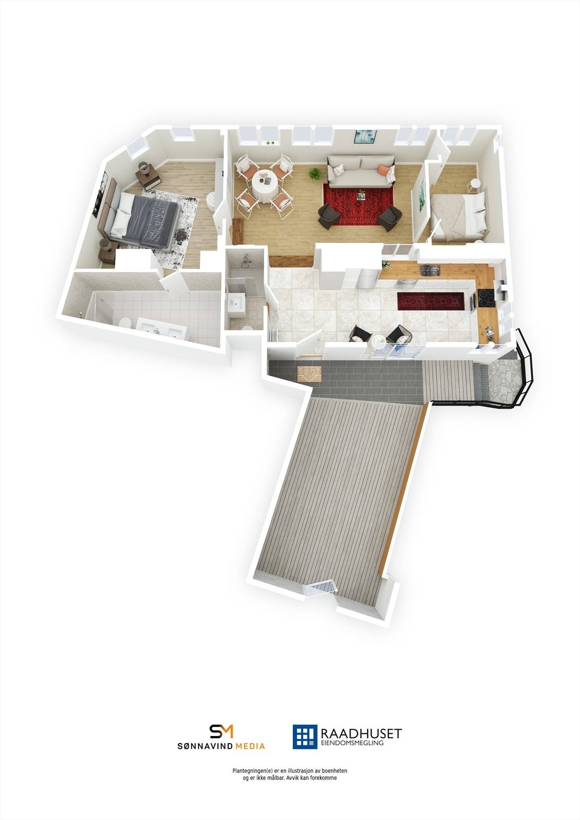 3D Plantegning Galleribilde