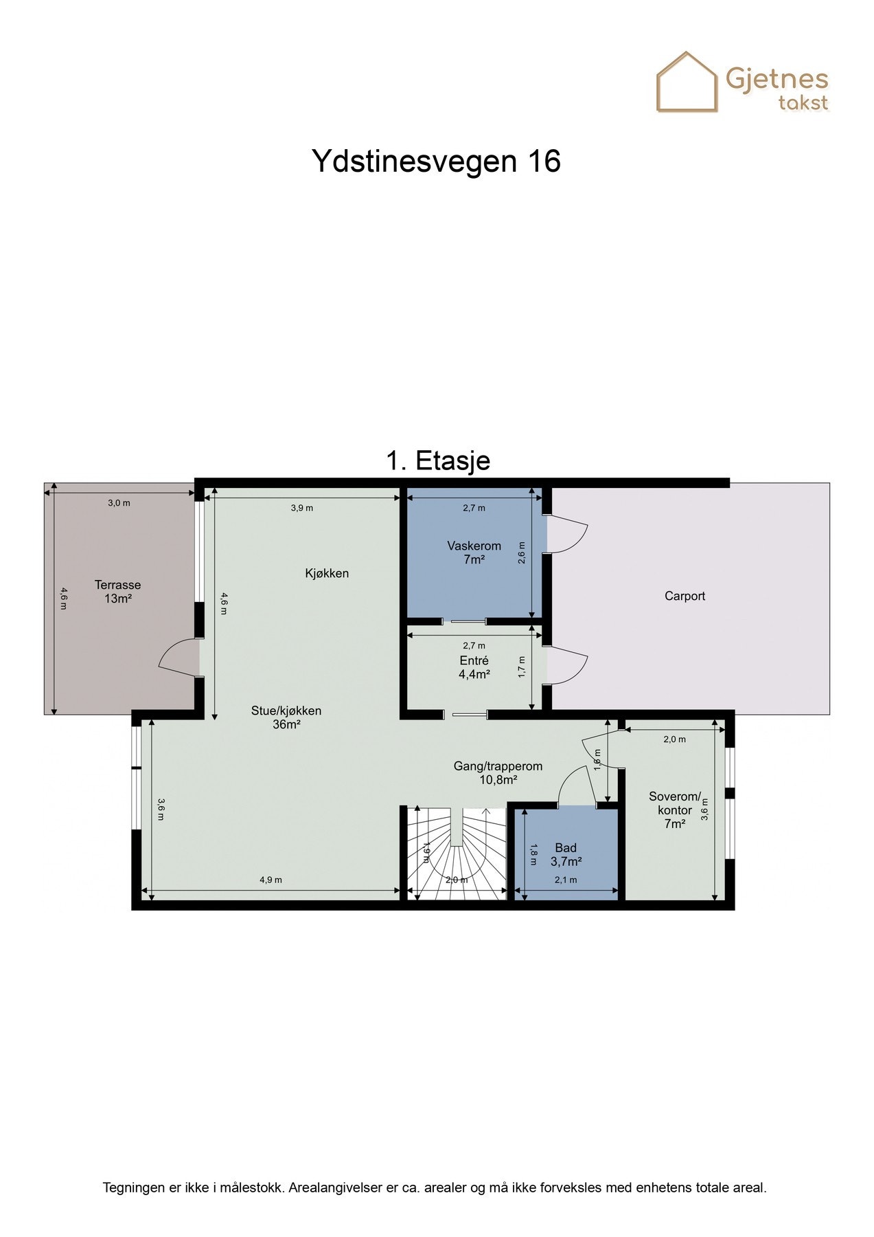 Planskisse 1.etasje. Galleribilde