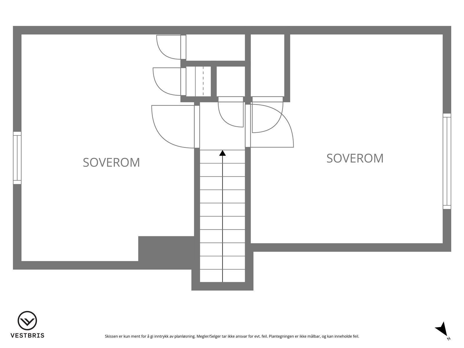 Plantegning av loftetasjen. Galleribilde