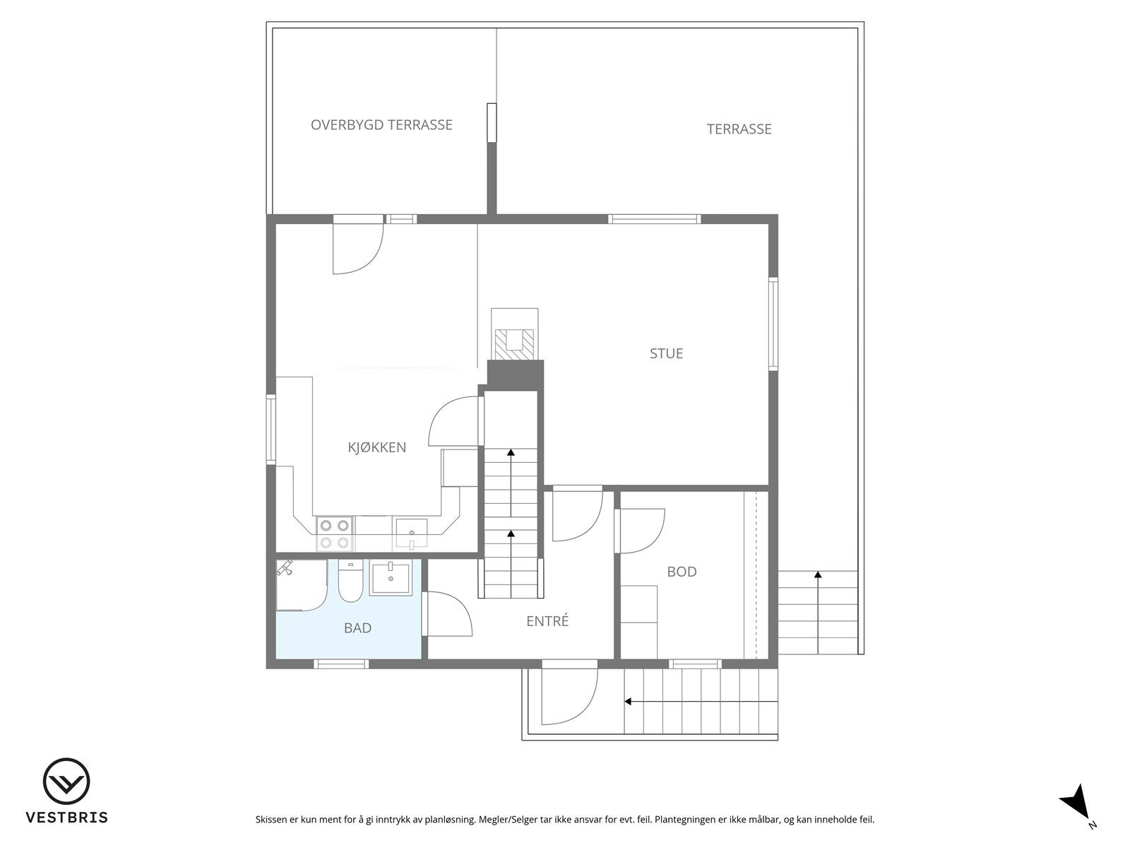 Plantegning av hovedetasjen. Galleribilde