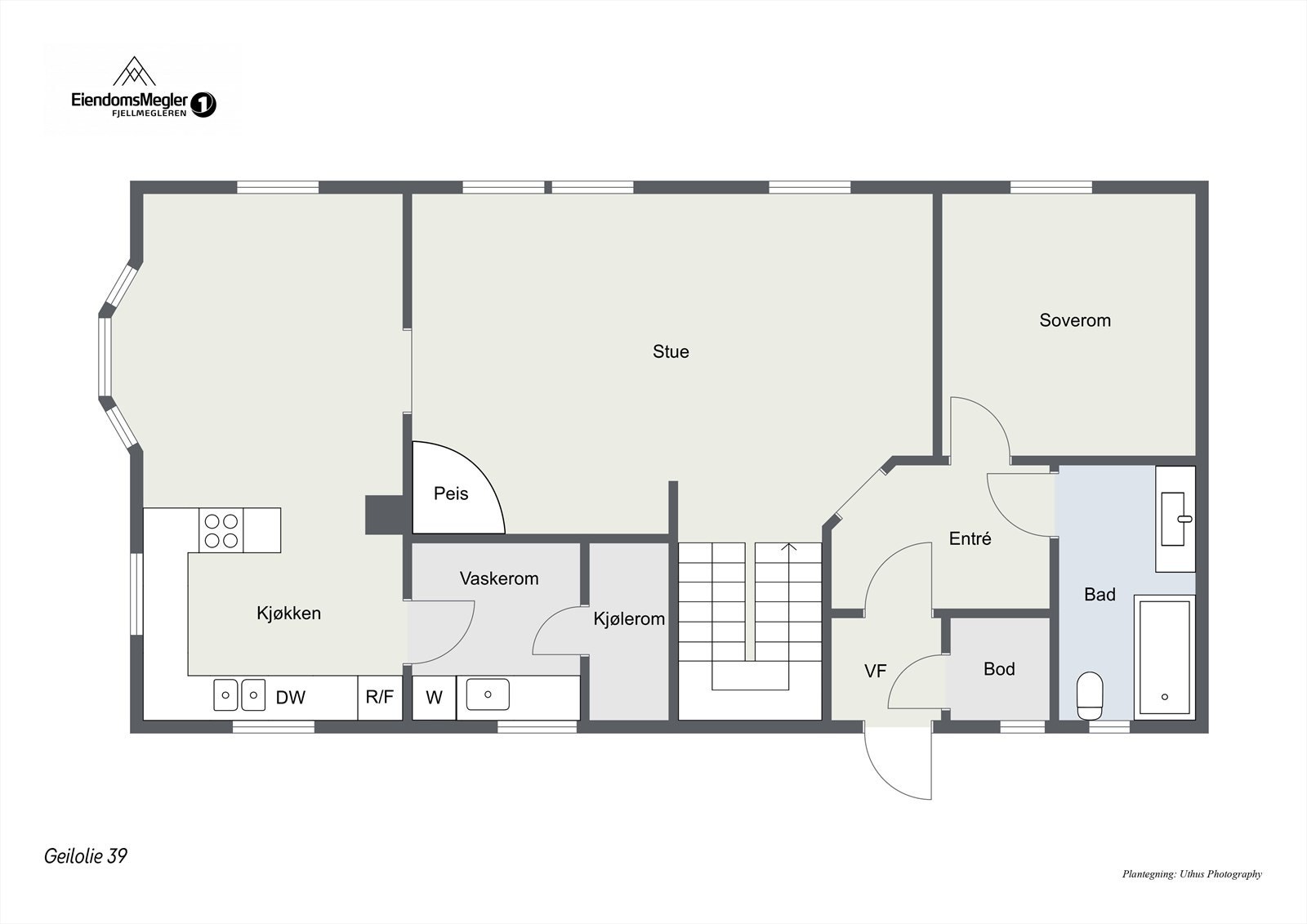 Plantegning 1. etg. Galleribilde