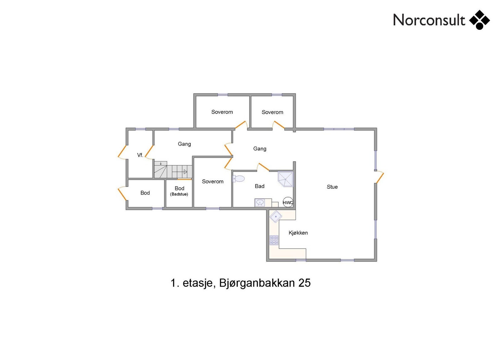 Planskisse - 1.etasje Galleribilde