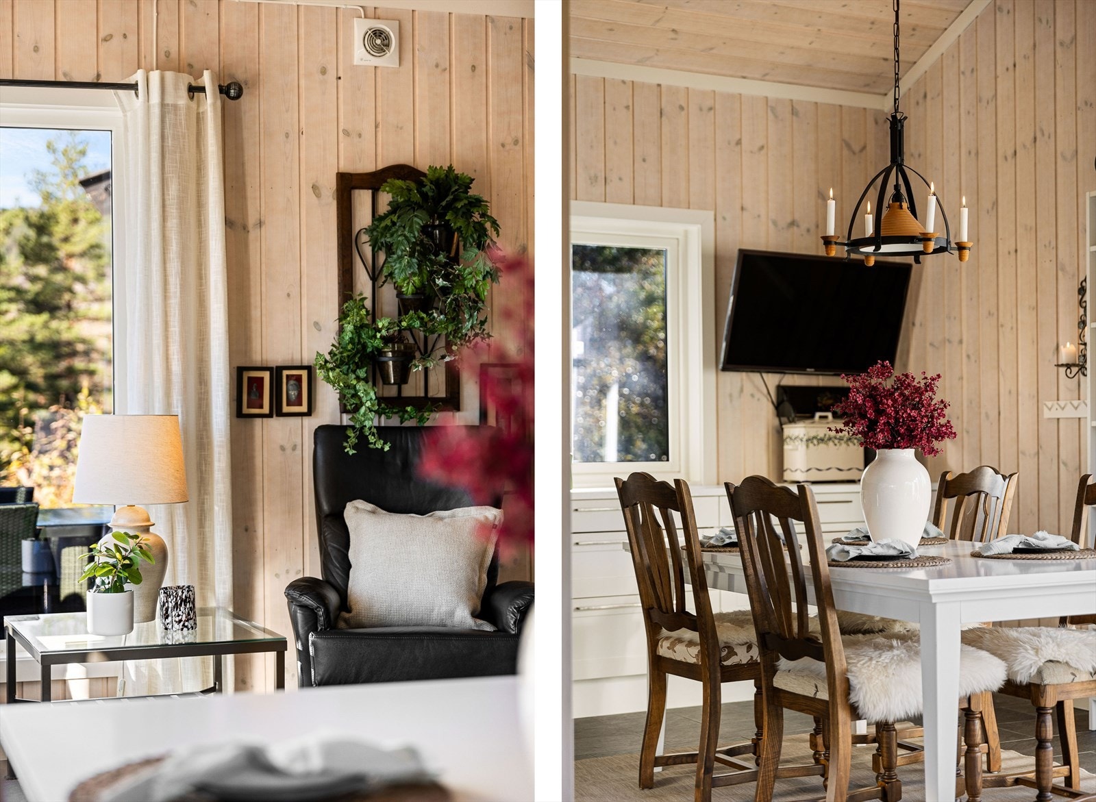 Her kan man lage mat og samtidig være en del av det sosiale i stuen Galleribilde