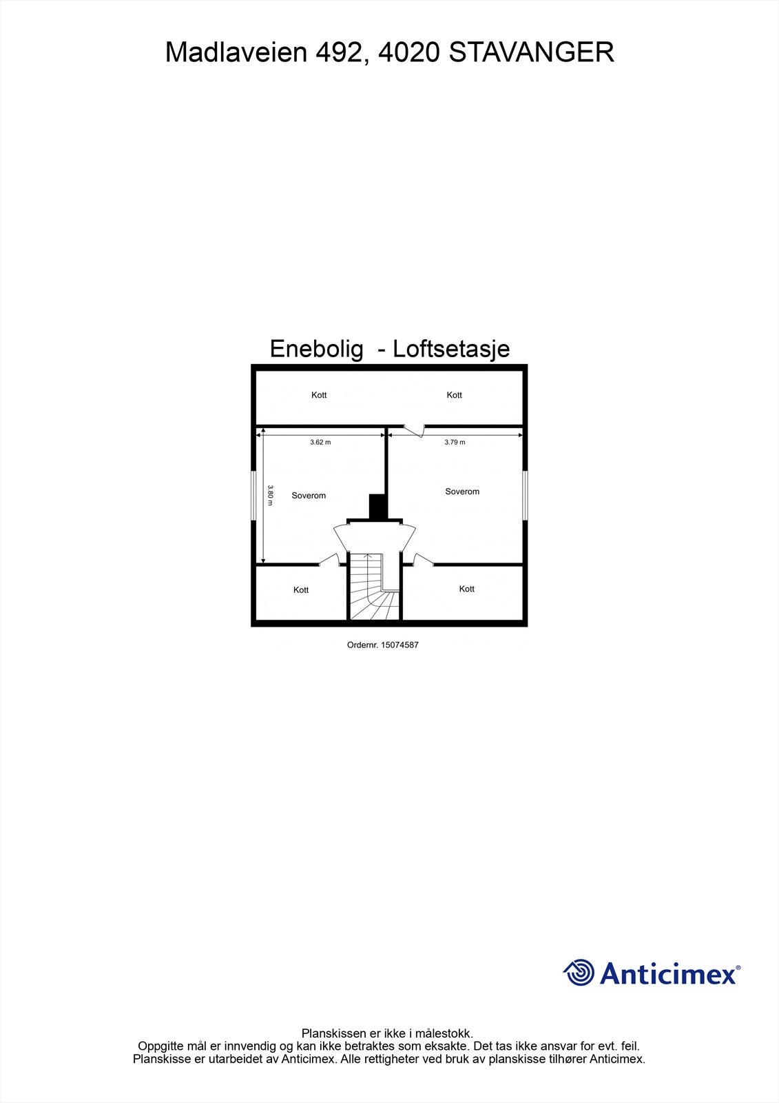 Plantegning - Loftsetasje Galleribilde