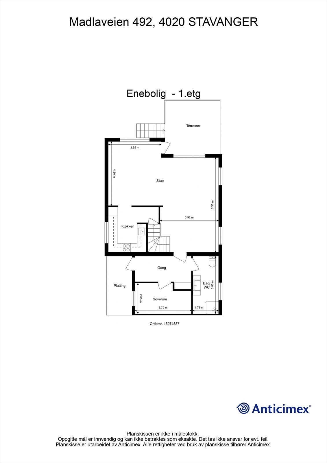 Plantegning 1. etasje Galleribilde