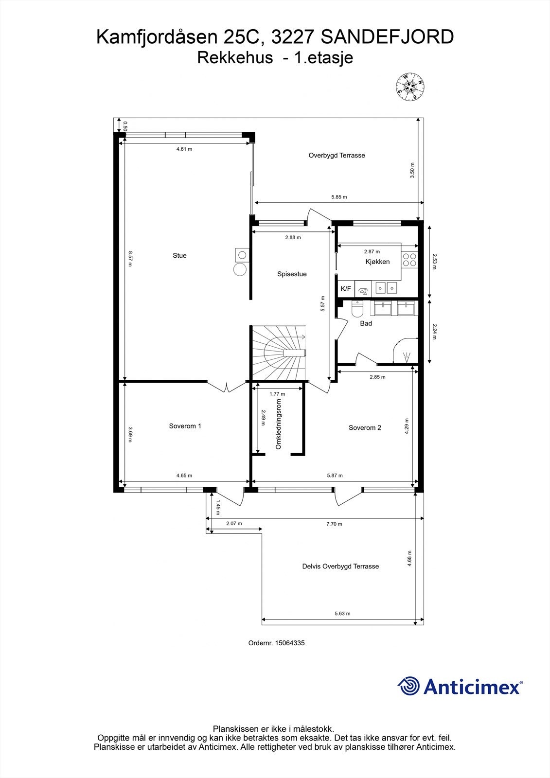 Plantegning 1. etg Galleribilde