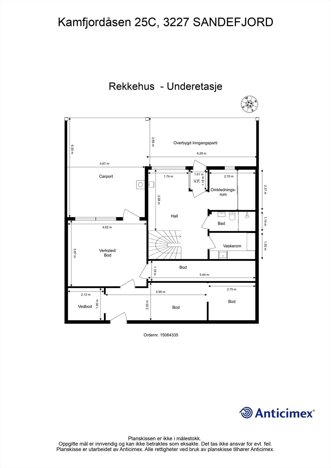 Plantegning underetasje Galleribilde