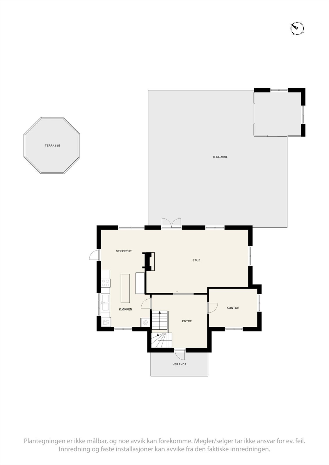 Plantegning 1. etg Galleribilde