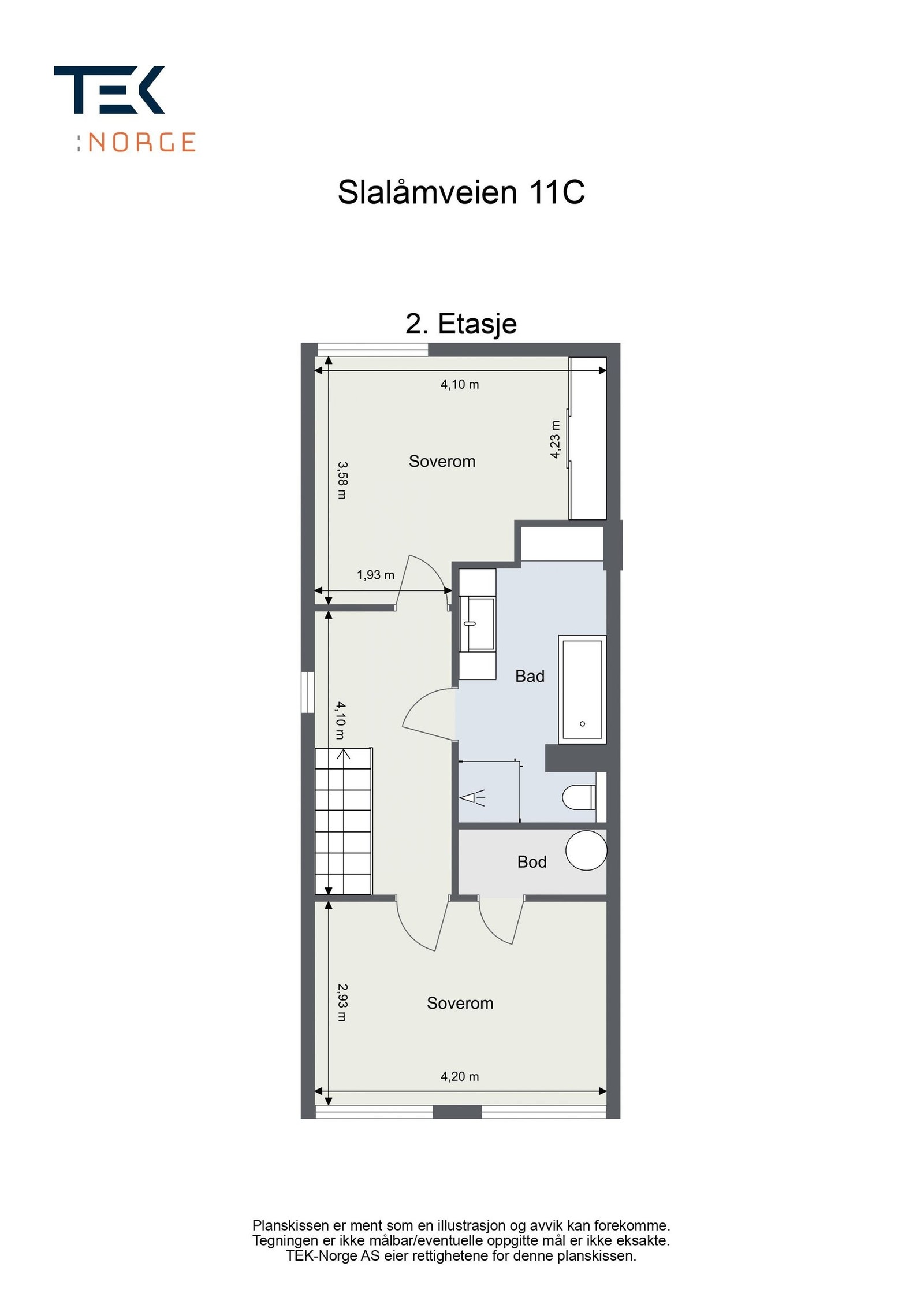 Planløsning 2. etasje Galleribilde