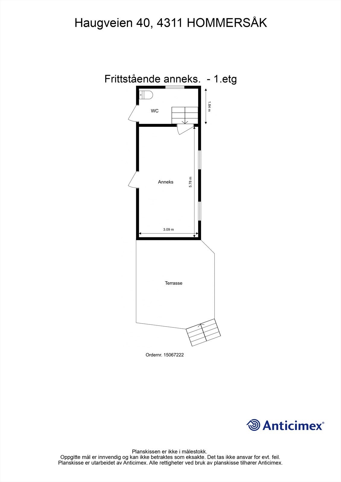 Plantegning - Frittstående anneks Galleribilde