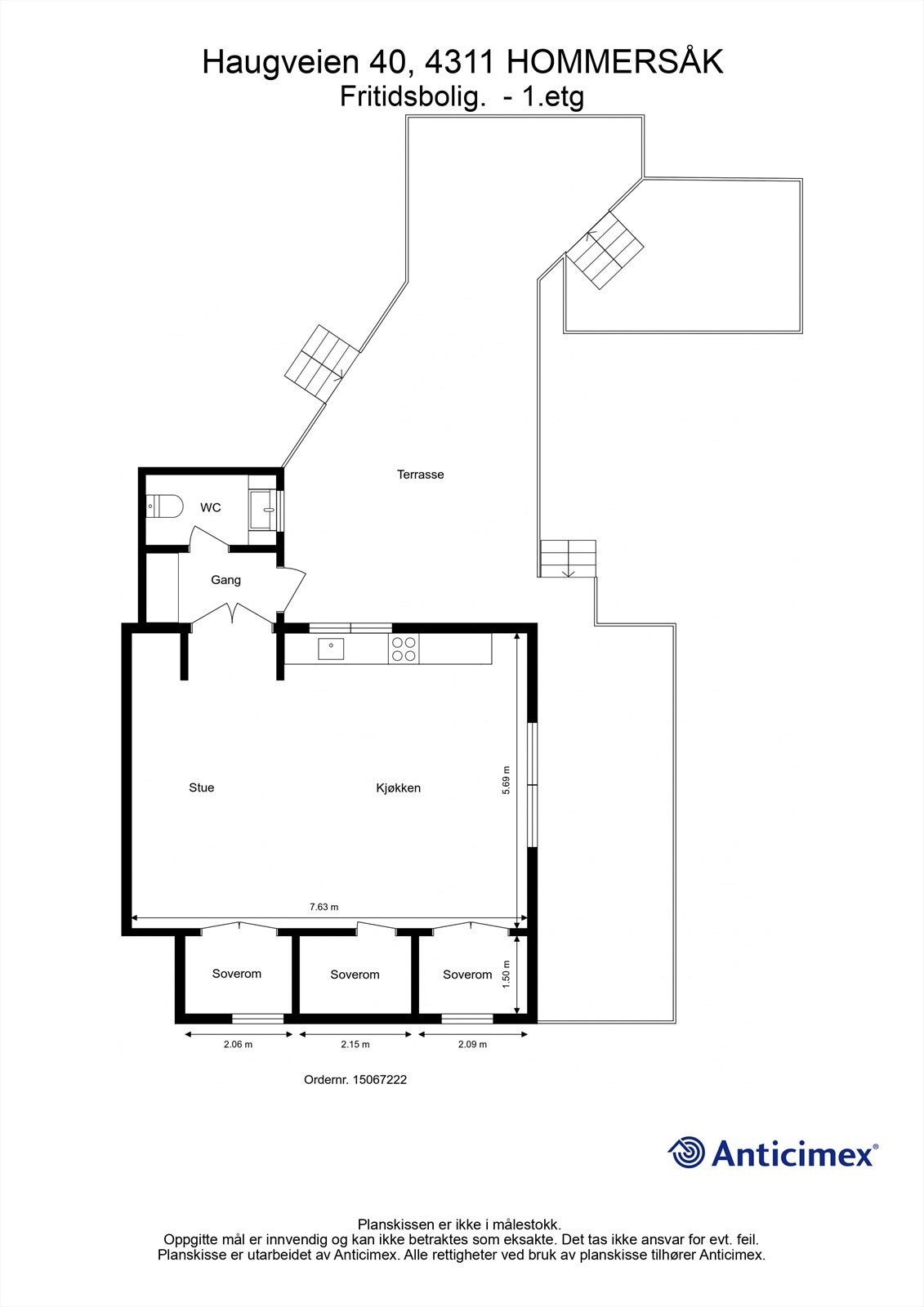 Plantegning - Fritidsbolig Galleribilde