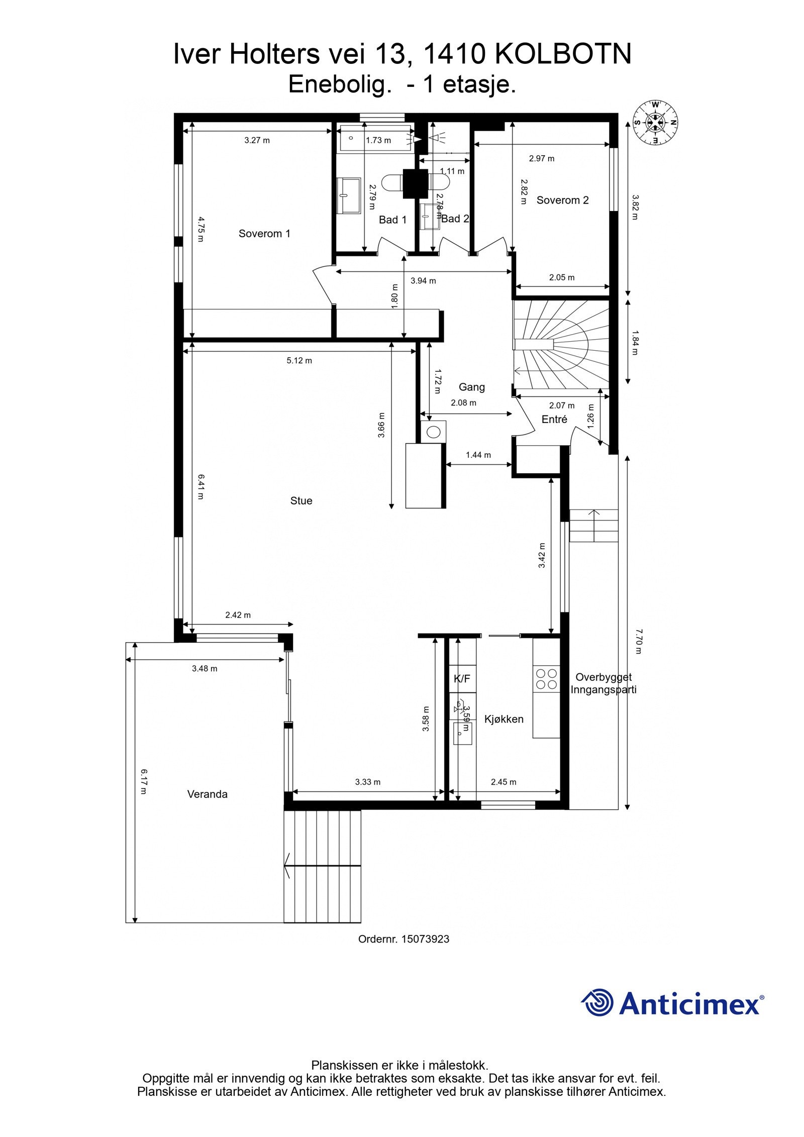 Plantegning 1. etasje Galleribilde