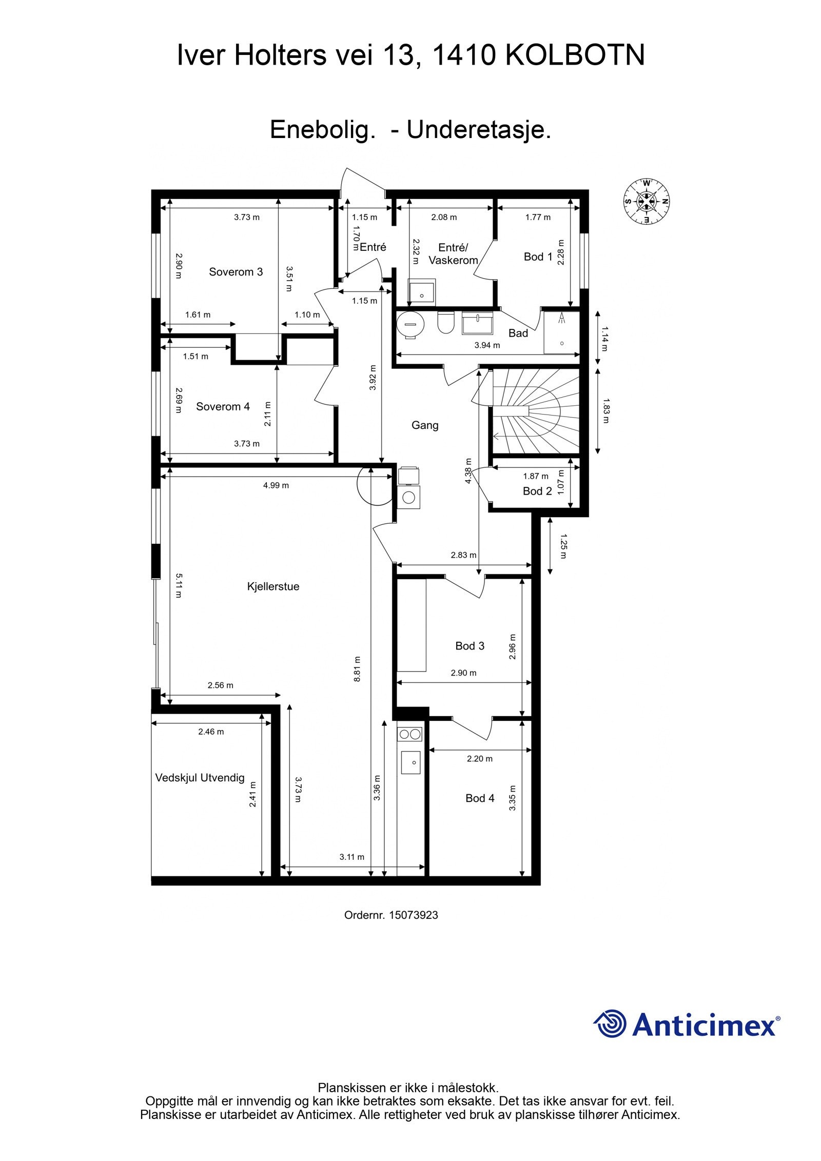 Plantegning underetasje Galleribilde