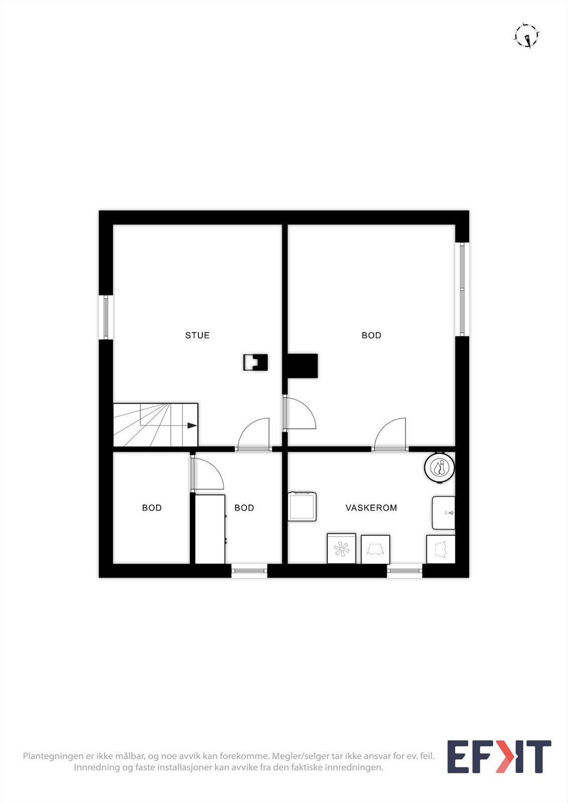 I kjelleren finner vi flere disponible rom Galleribilde