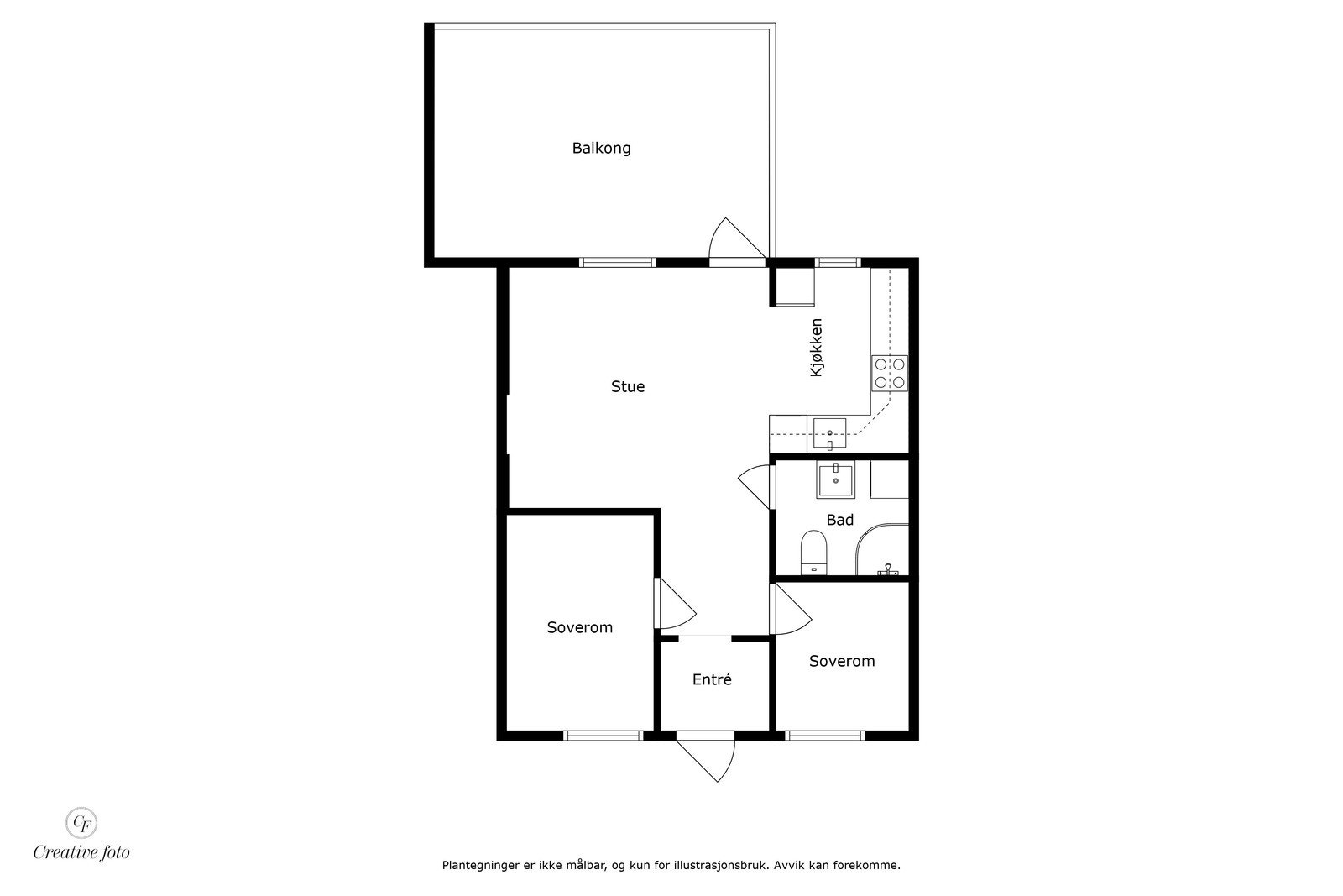 Skissert plantegning. Galleribilde