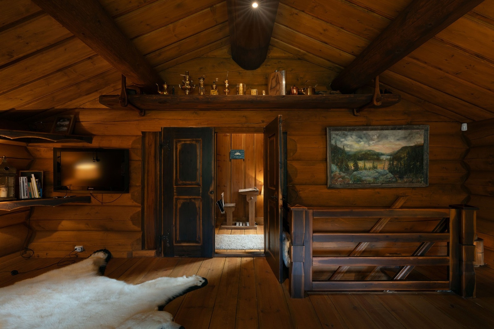 Videre er det trapp opp til andre etasje.