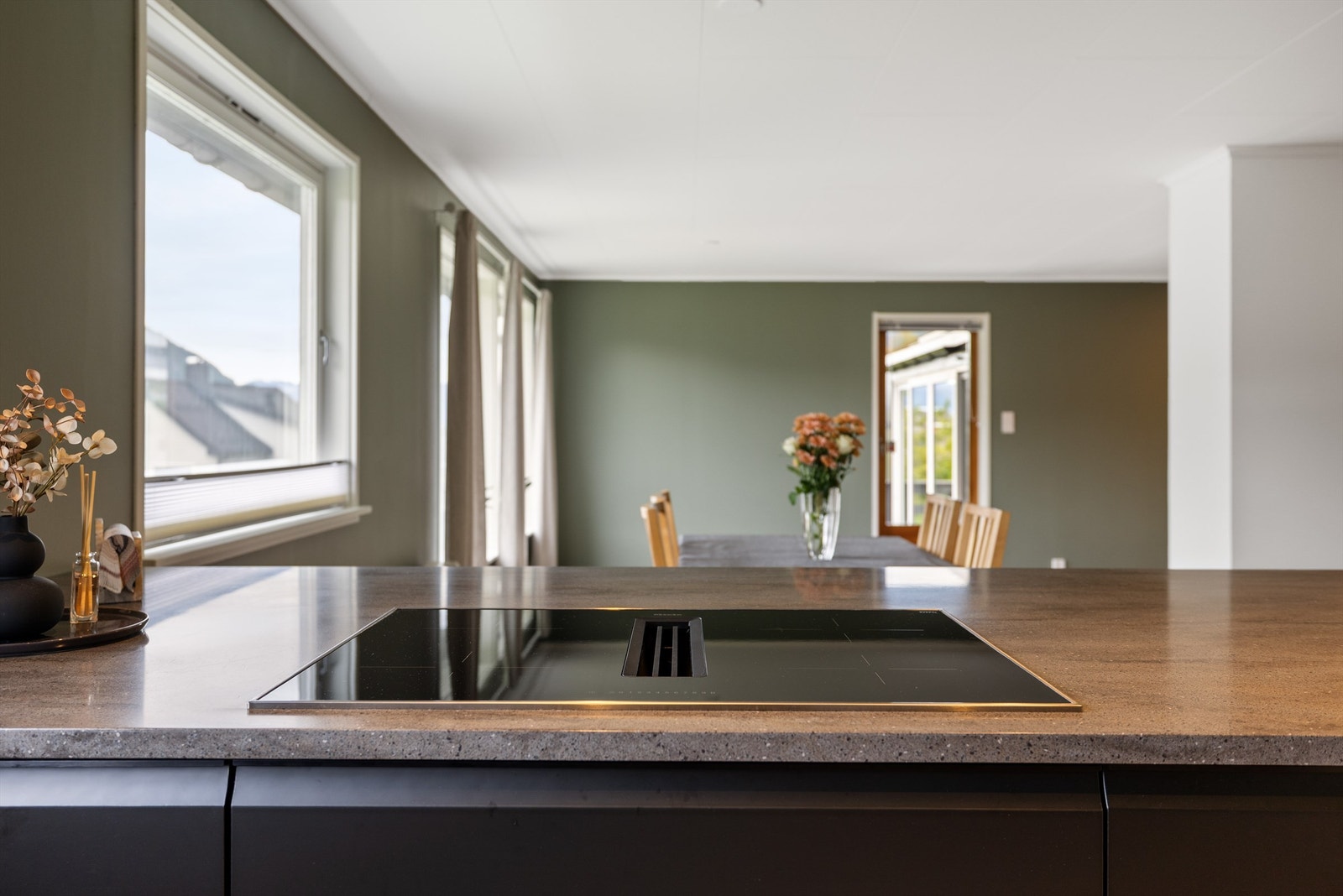 Platetopp med integrert avtrekk. Galleribilde