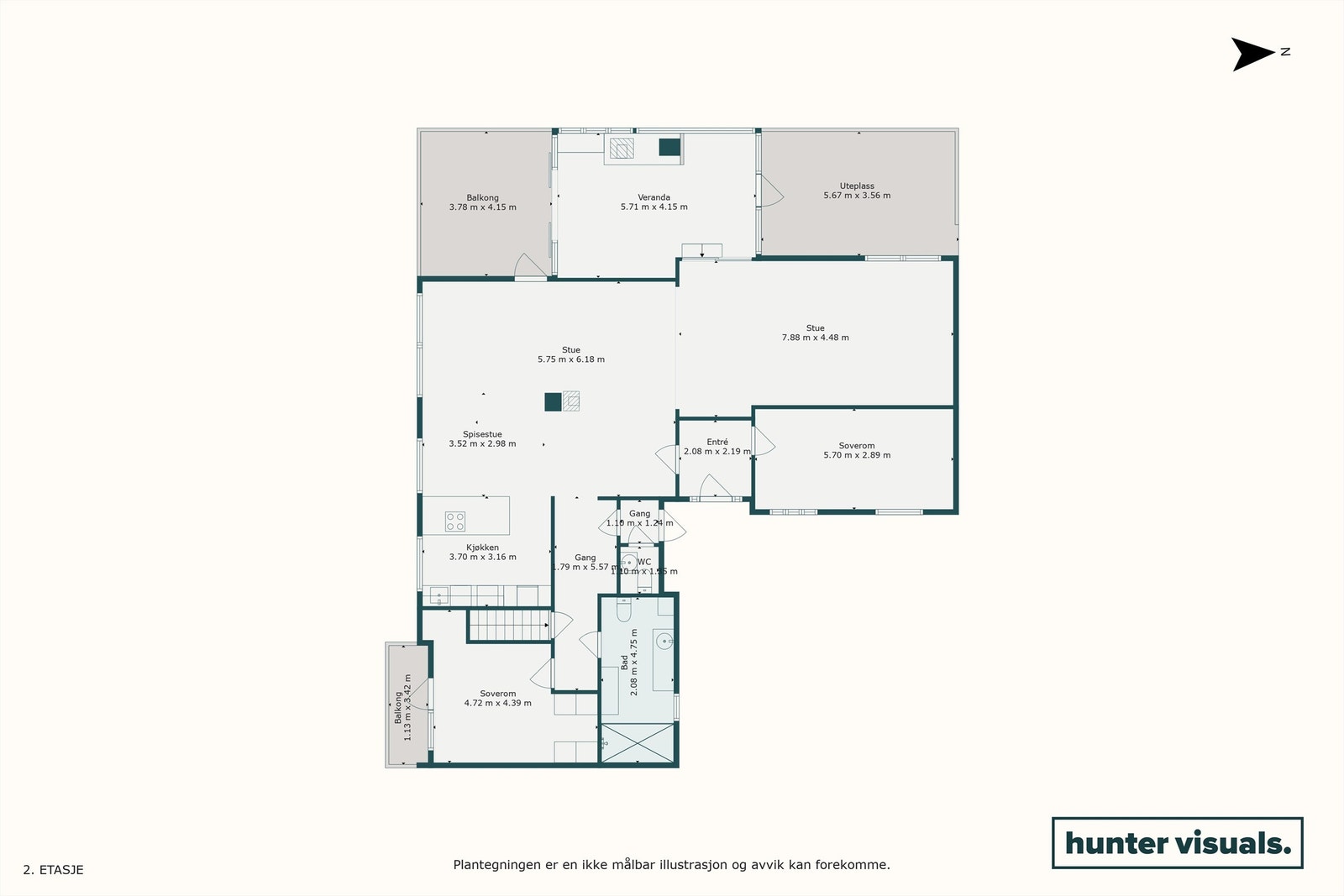 Plantegning 1. etasje. Galleribilde