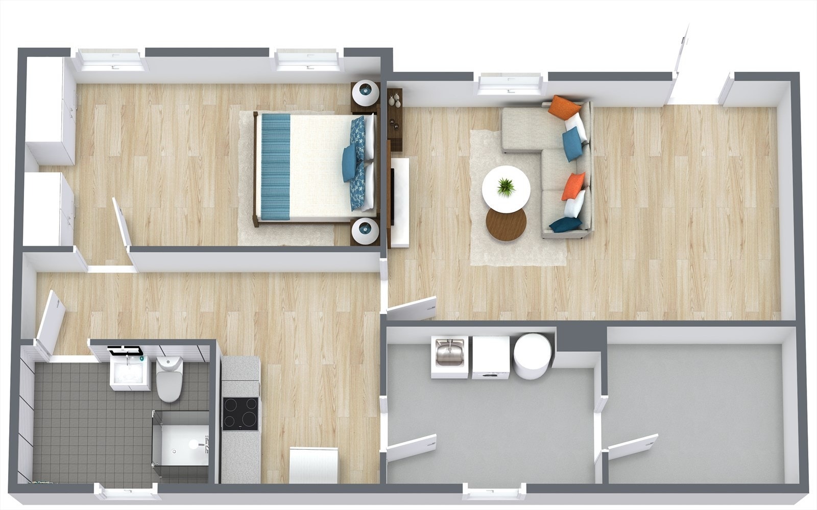 Planskisse kjeller. Avvik vil forekomme. Galleribilde