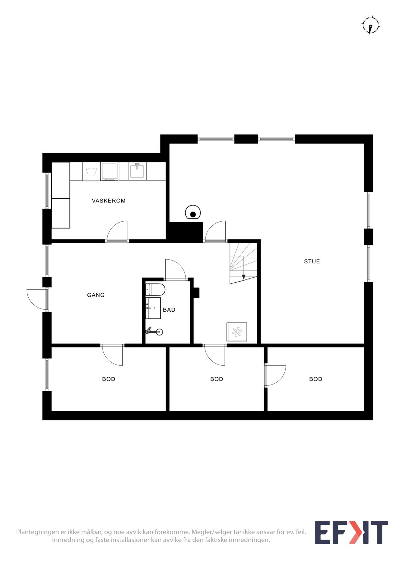 Plantegninger underetasje Galleribilde