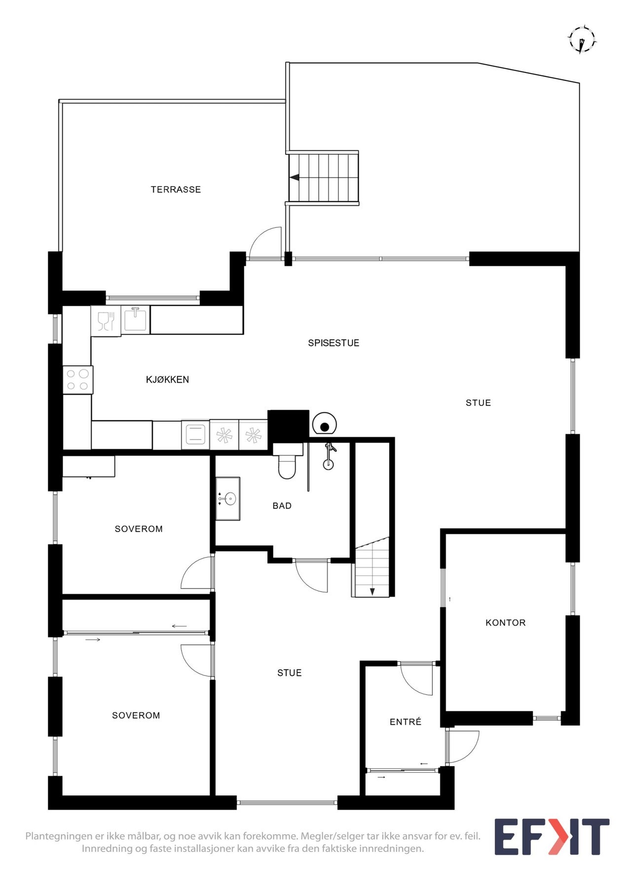 Plantegninger hovedetasje Galleribilde