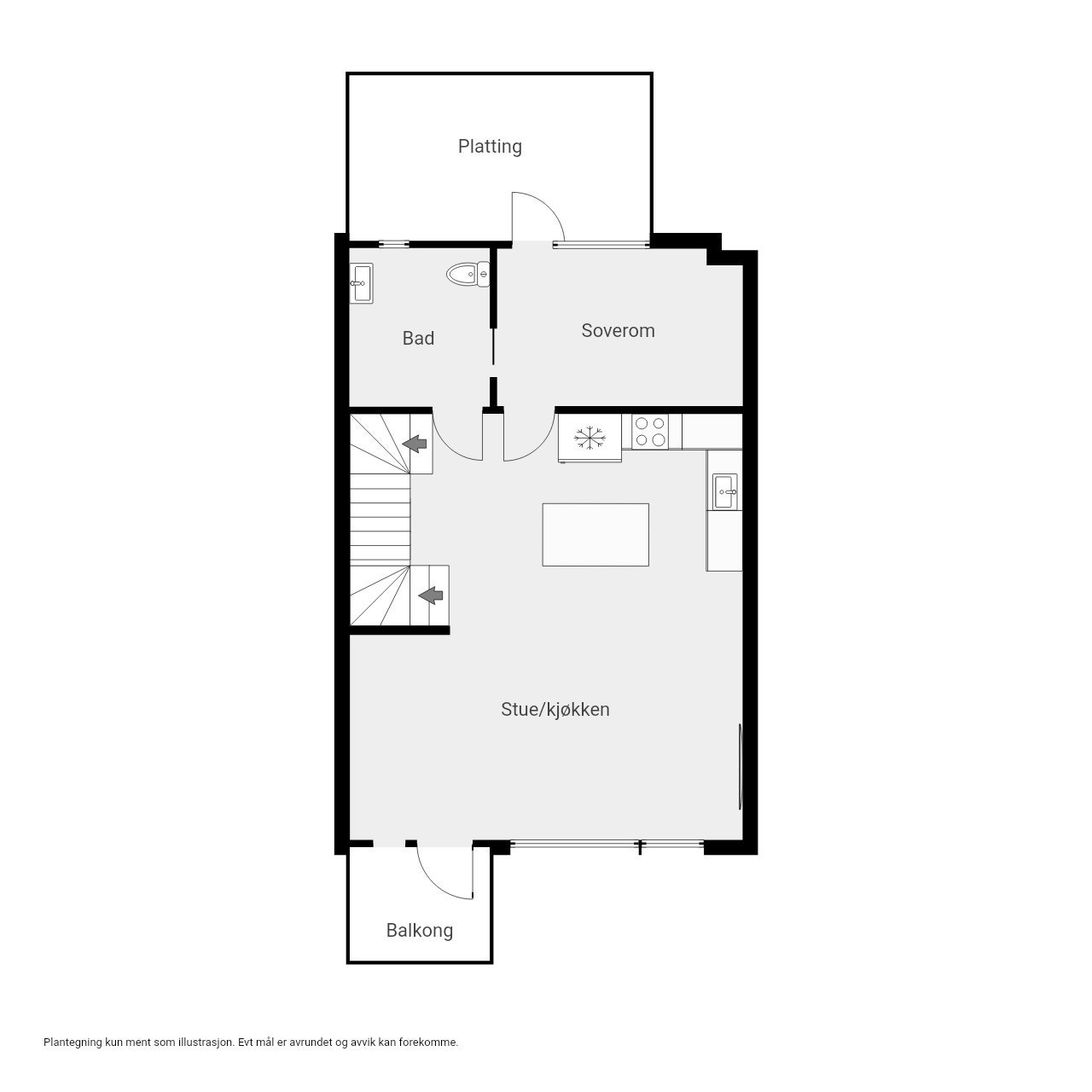 Plantegning 1. etasje Galleribilde