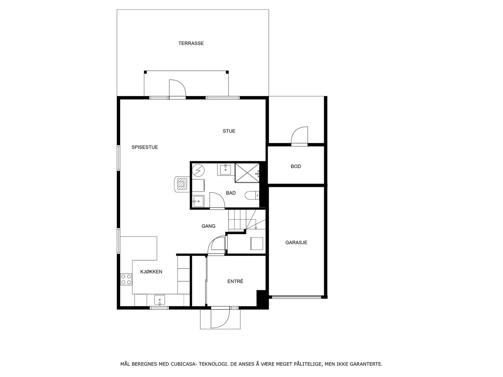 Plantegning 1. etasje Galleribilde