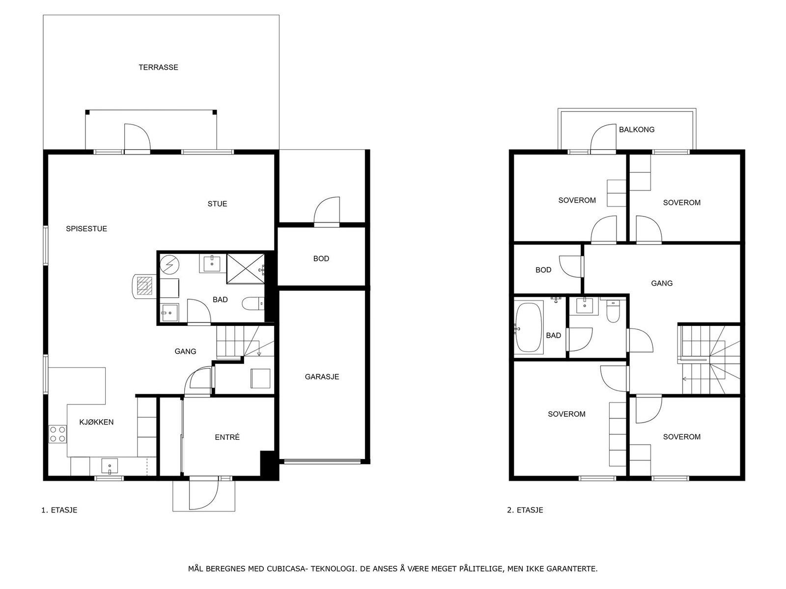 Plantegning begge plan Galleribilde