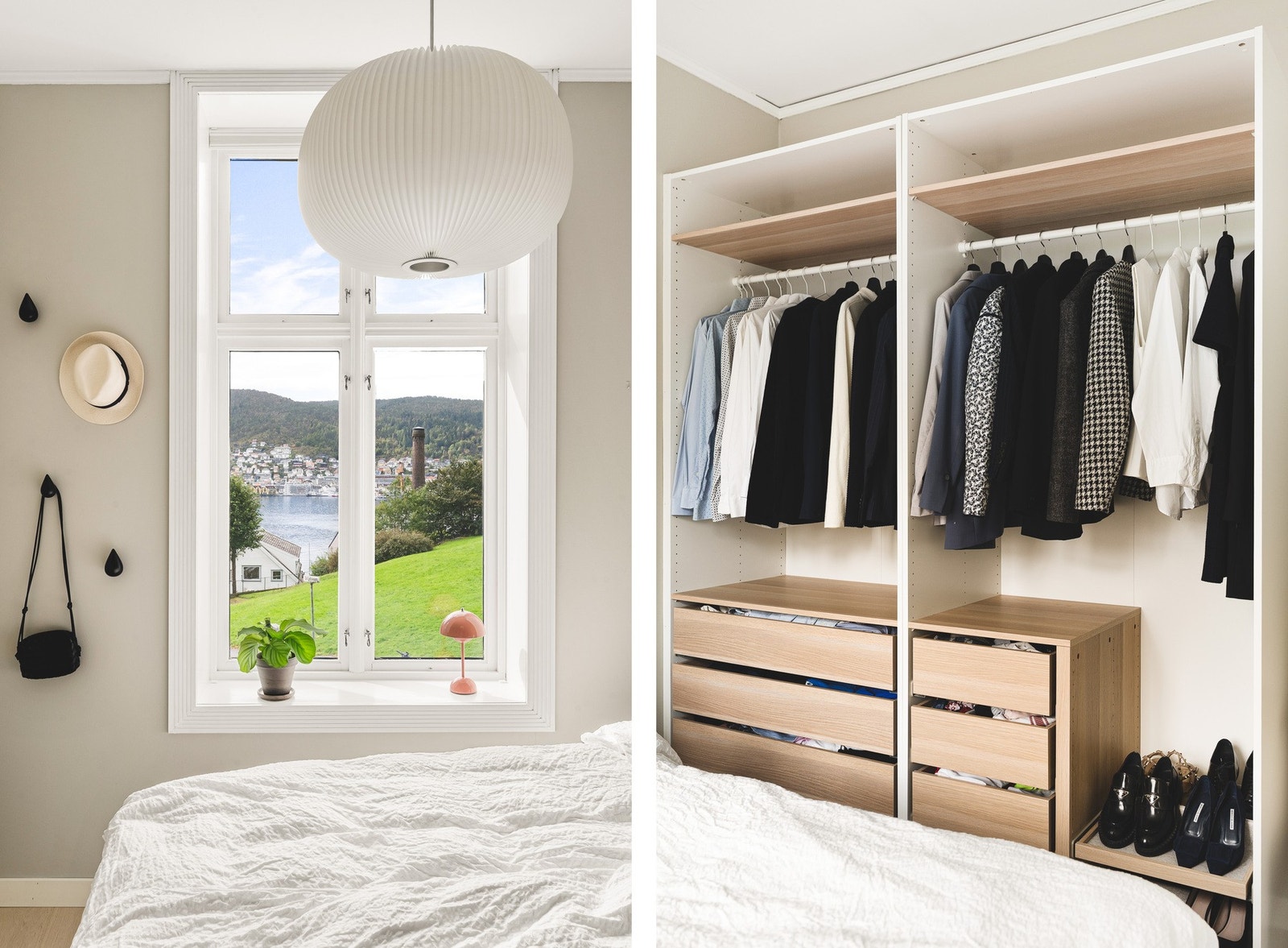 Det er god plass til oppbevaring av sko og klær i garderoben. Galleribilde