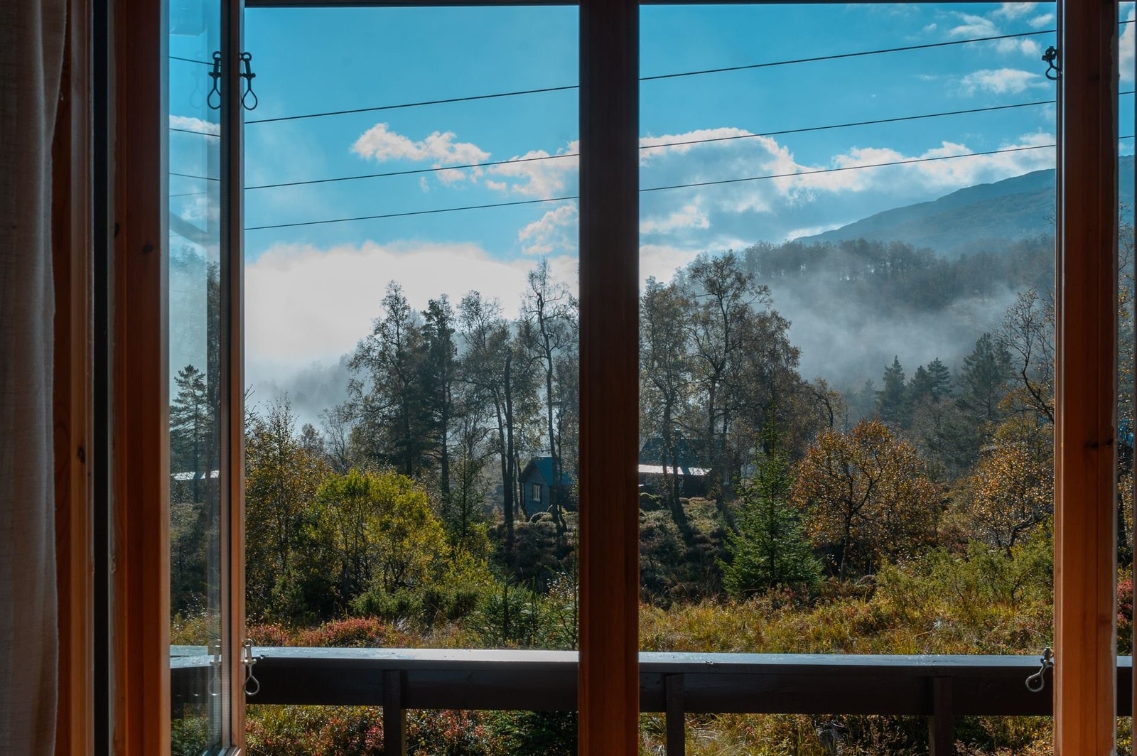 Utsikt fra stue i nye delen. Galleribilde