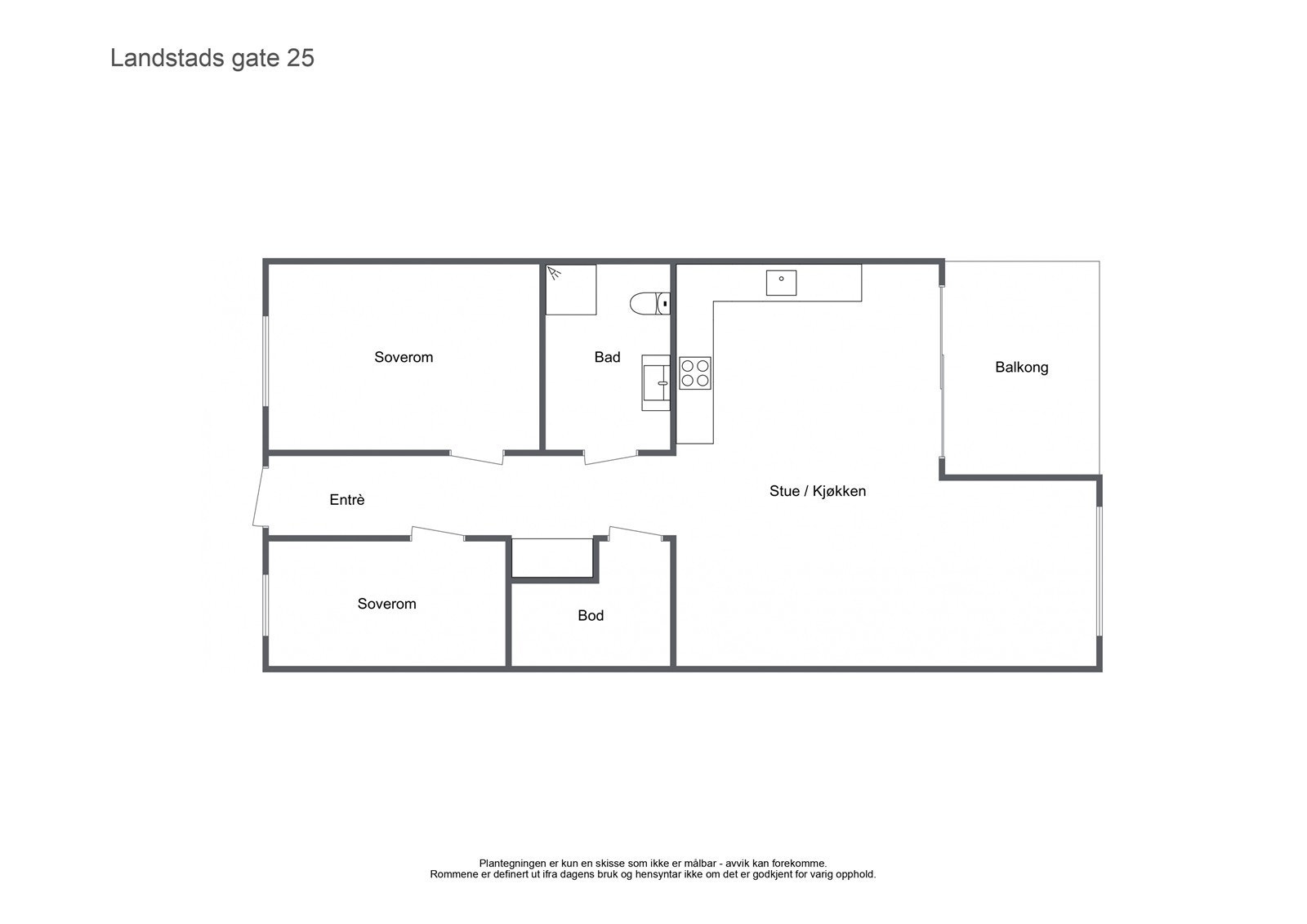 Planløsning for leiligheten Galleribilde
